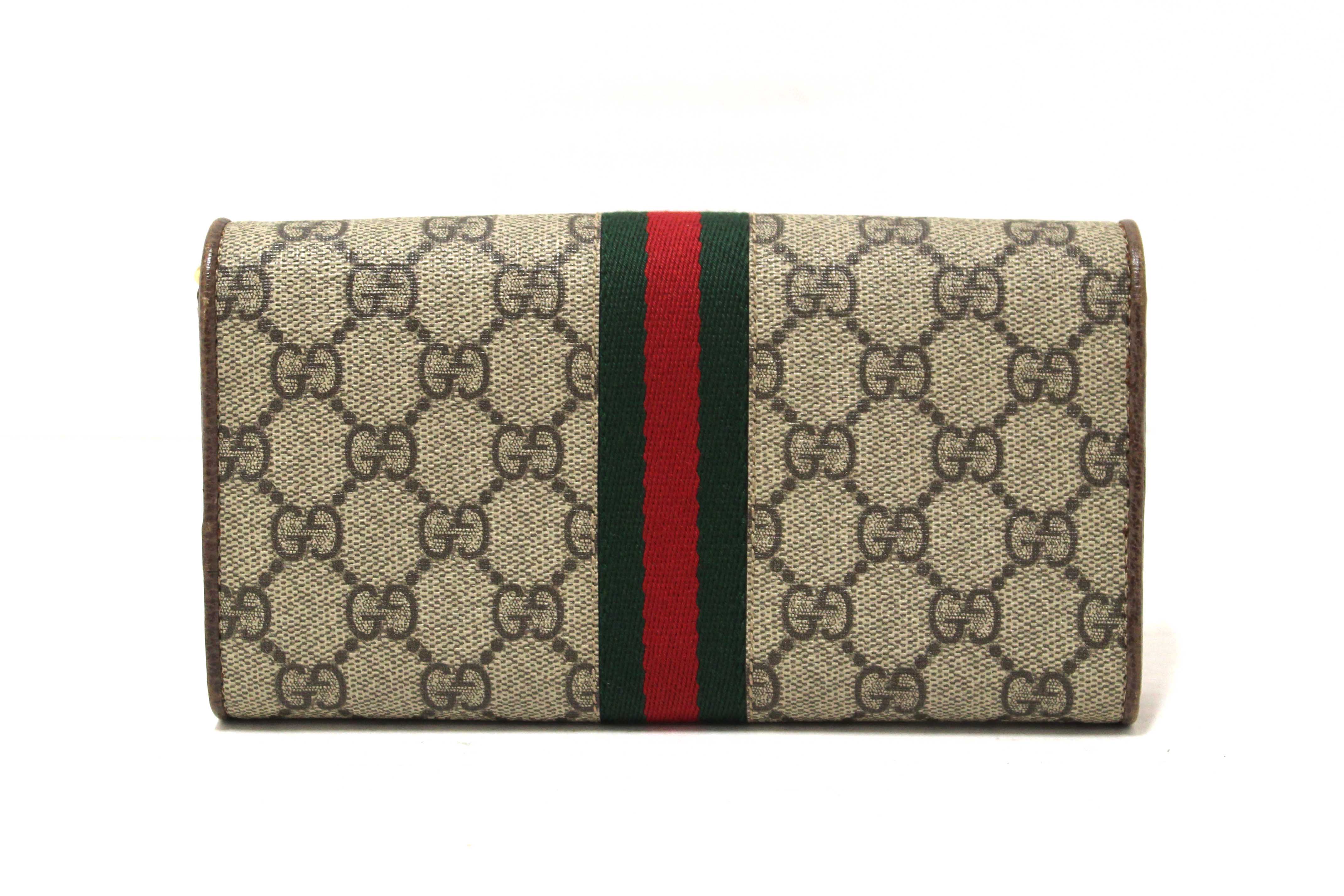 Authentic Gucci GG Supreme Ophidia Chain Wallet