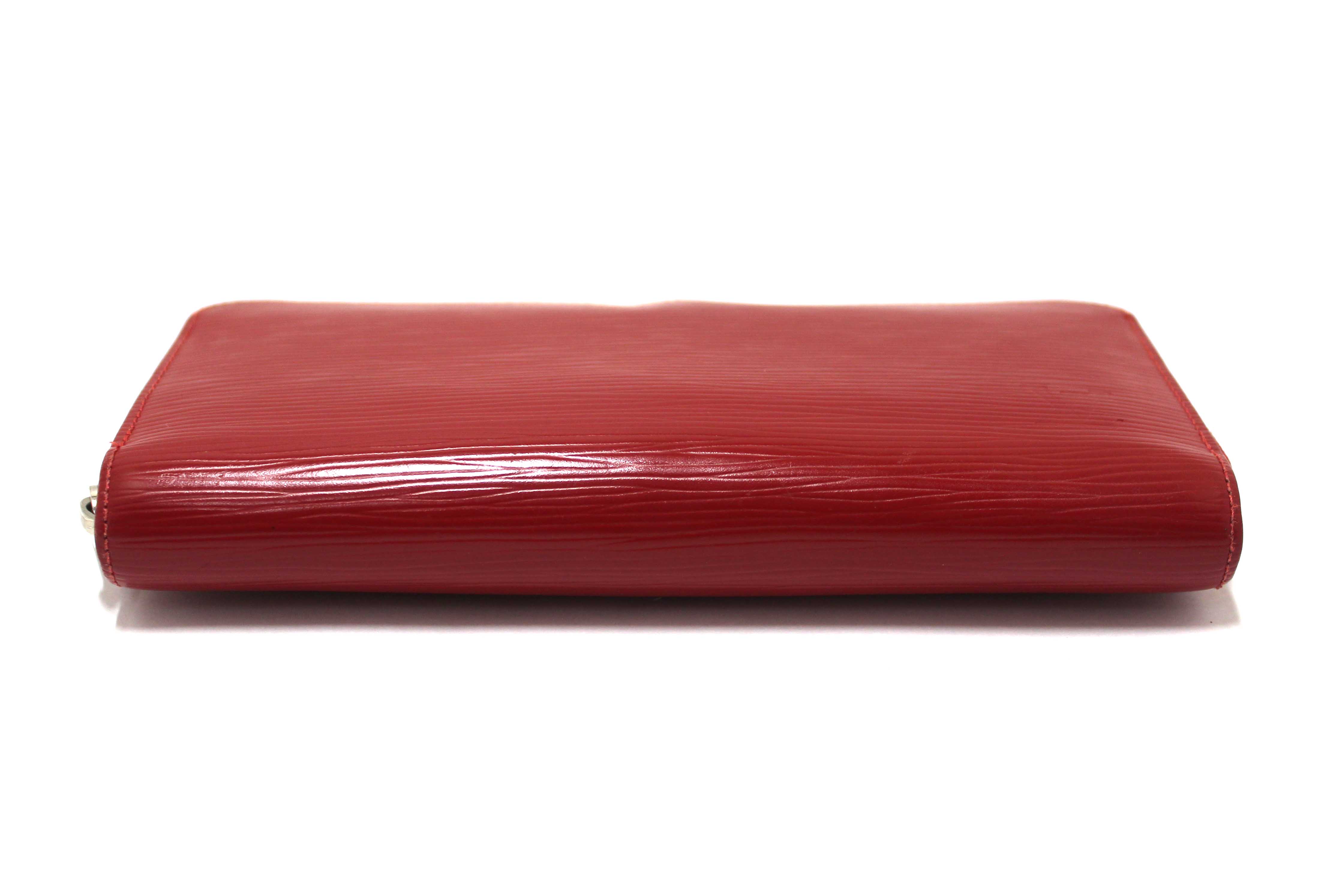 Authentic Louis Vuitton Red Epi Leather Zippy Long Wallet