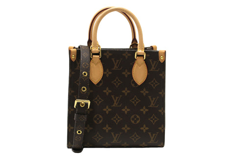 Authentic Louis Vuitton Classic Monogram Canvas Sac Plat BB Handbag