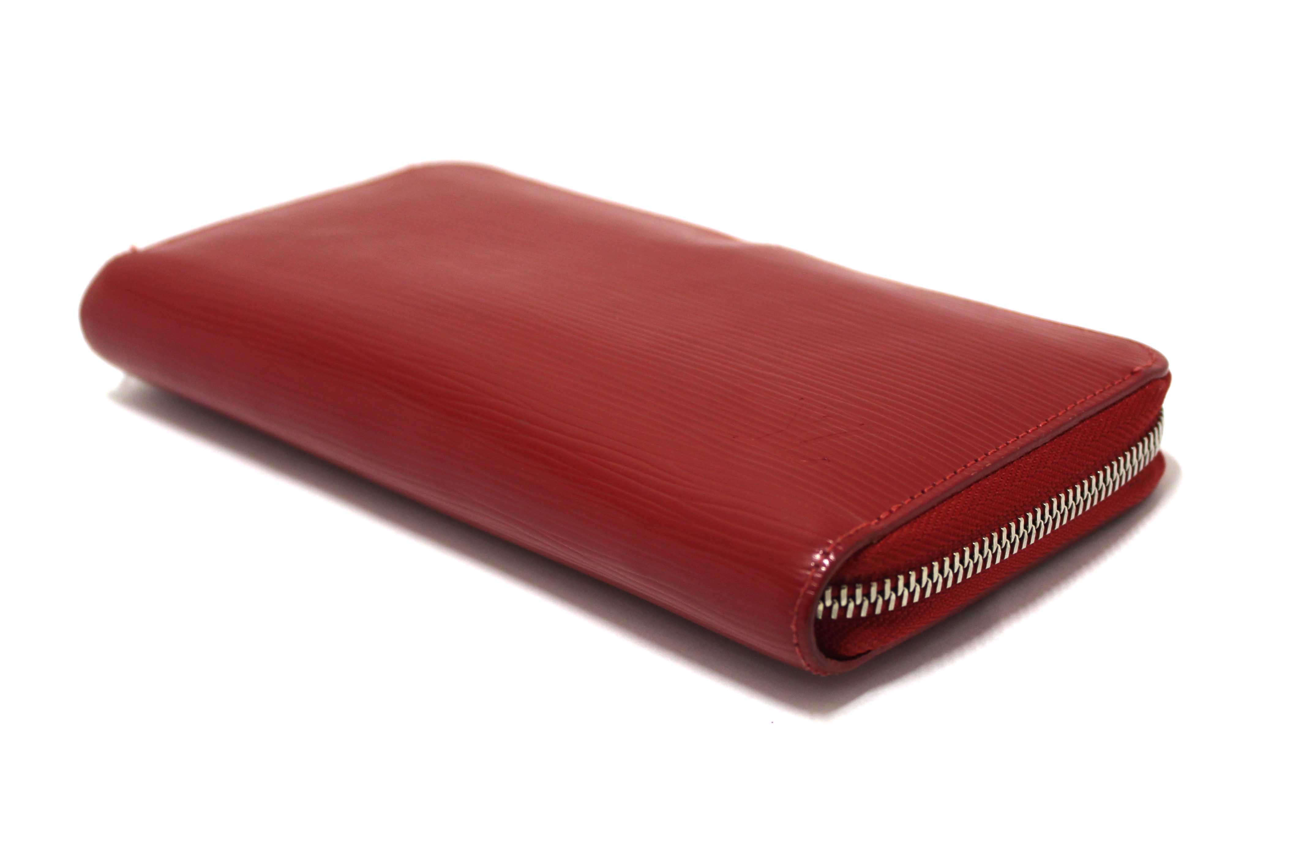 Authentic Louis Vuitton Red Epi Leather Zippy Long Wallet