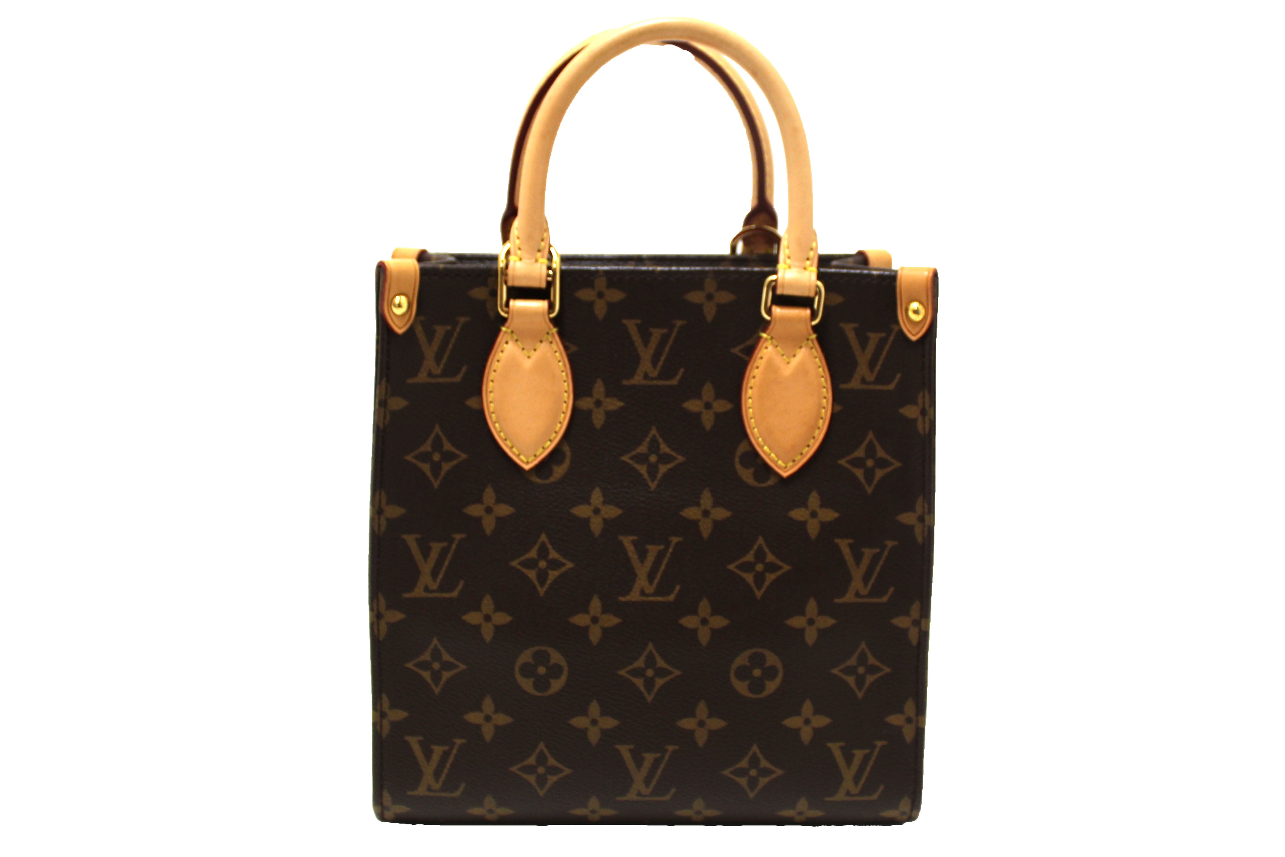 Authentic Louis Vuitton Classic Monogram Canvas Sac Plat BB Handbag