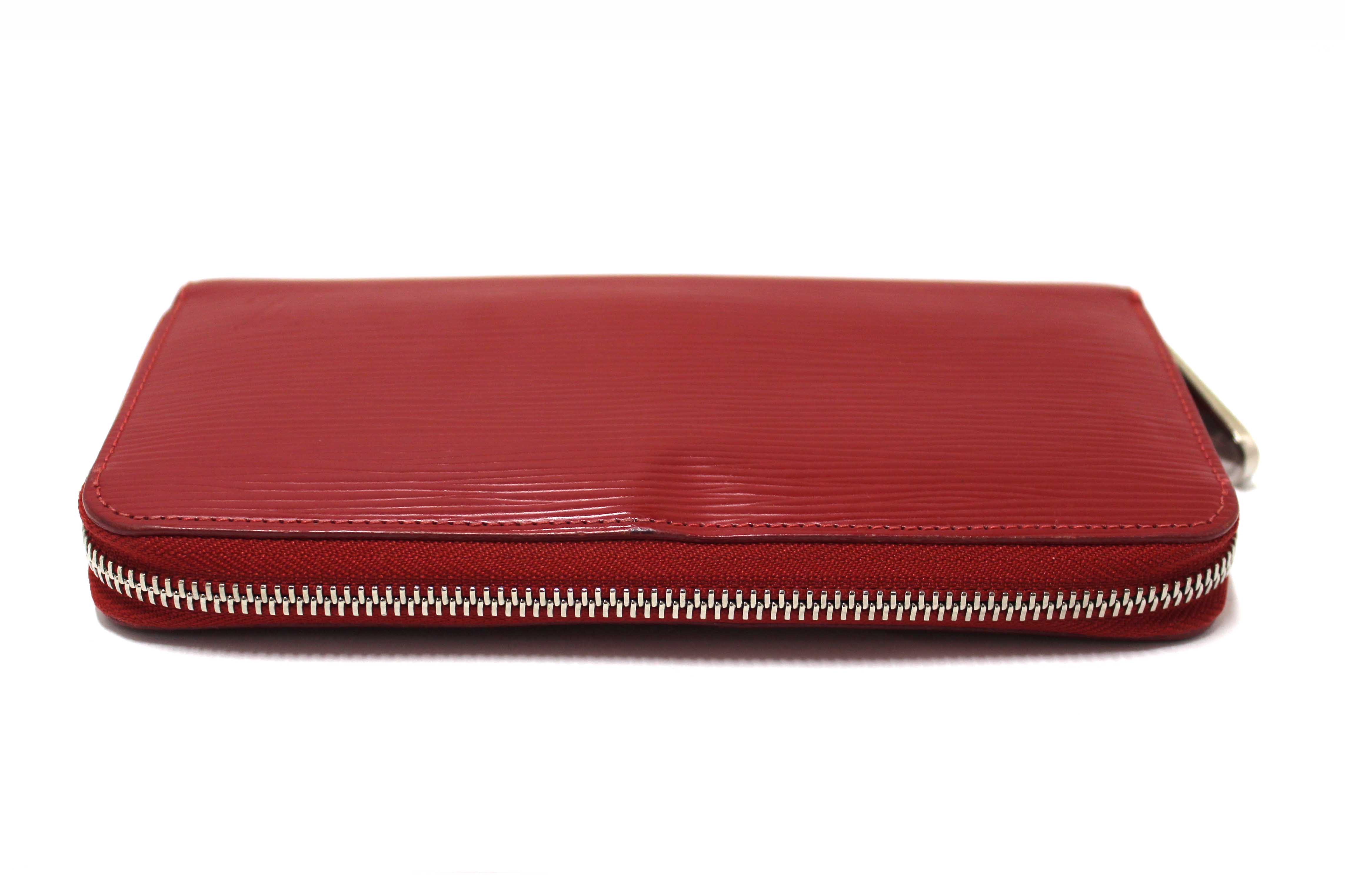 Authentic Louis Vuitton Red Epi Leather Zippy Long Wallet