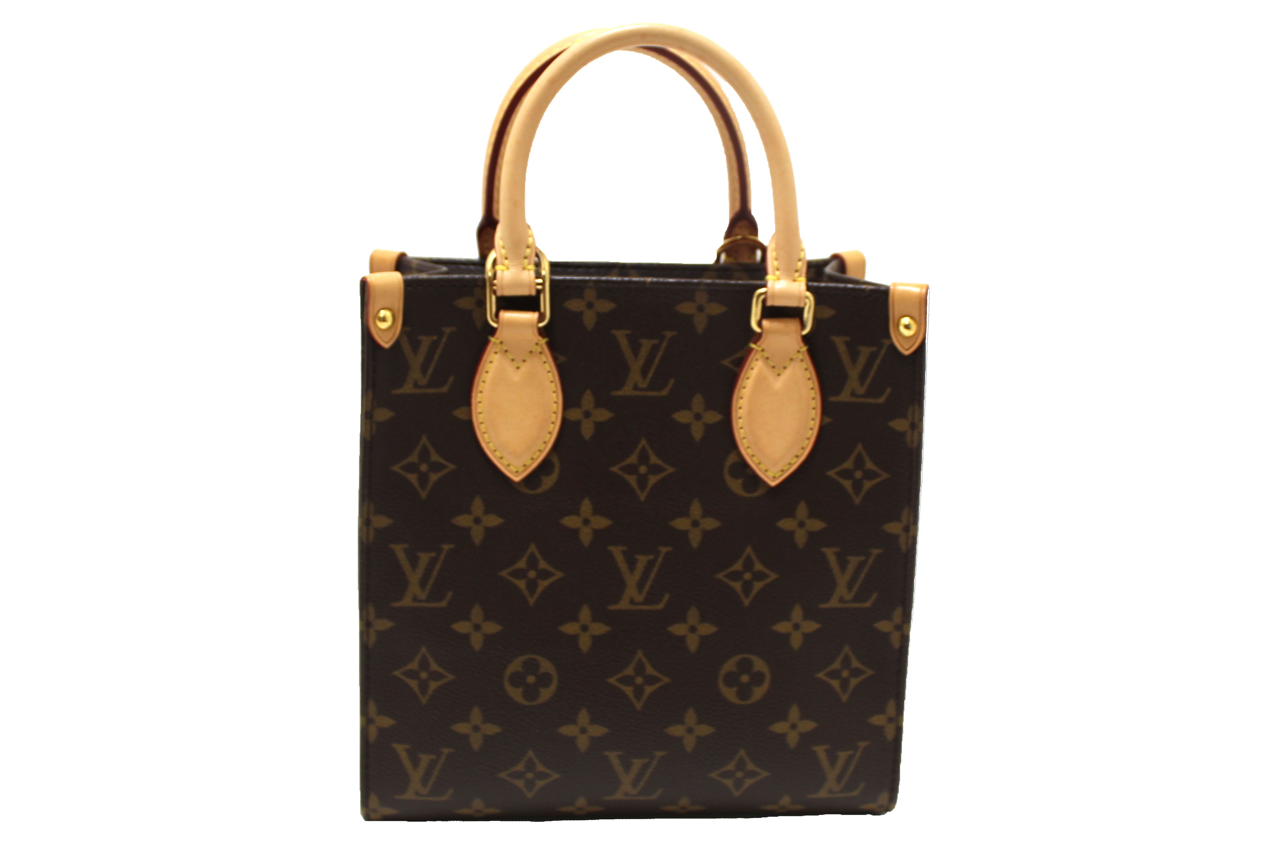 Authentic Louis Vuitton Classic Monogram Canvas Sac Plat BB Handbag