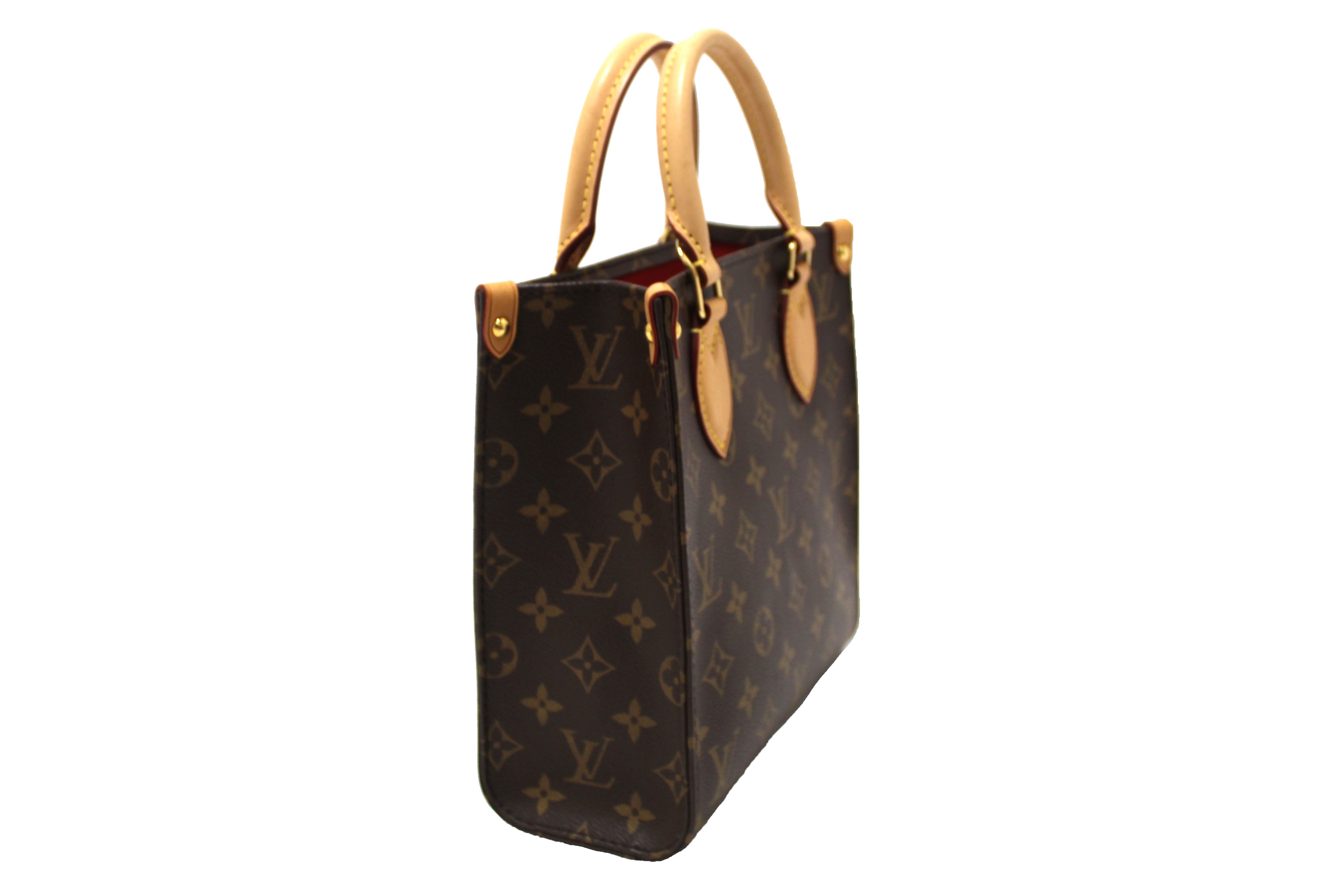 Authentic Louis Vuitton Classic Monogram Canvas Sac Plat BB Handbag