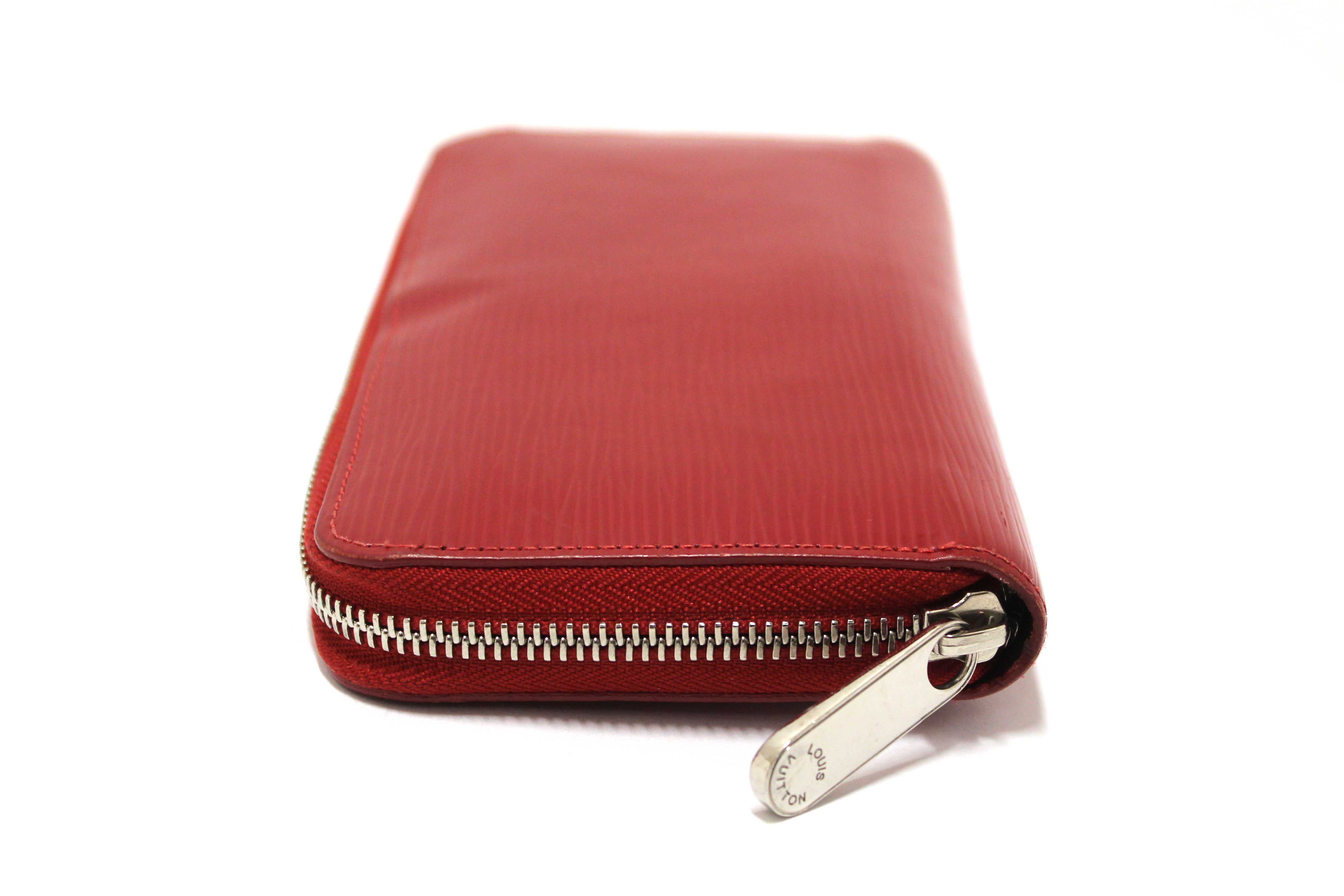 Authentic Louis Vuitton Red Epi Leather Zippy Long Wallet