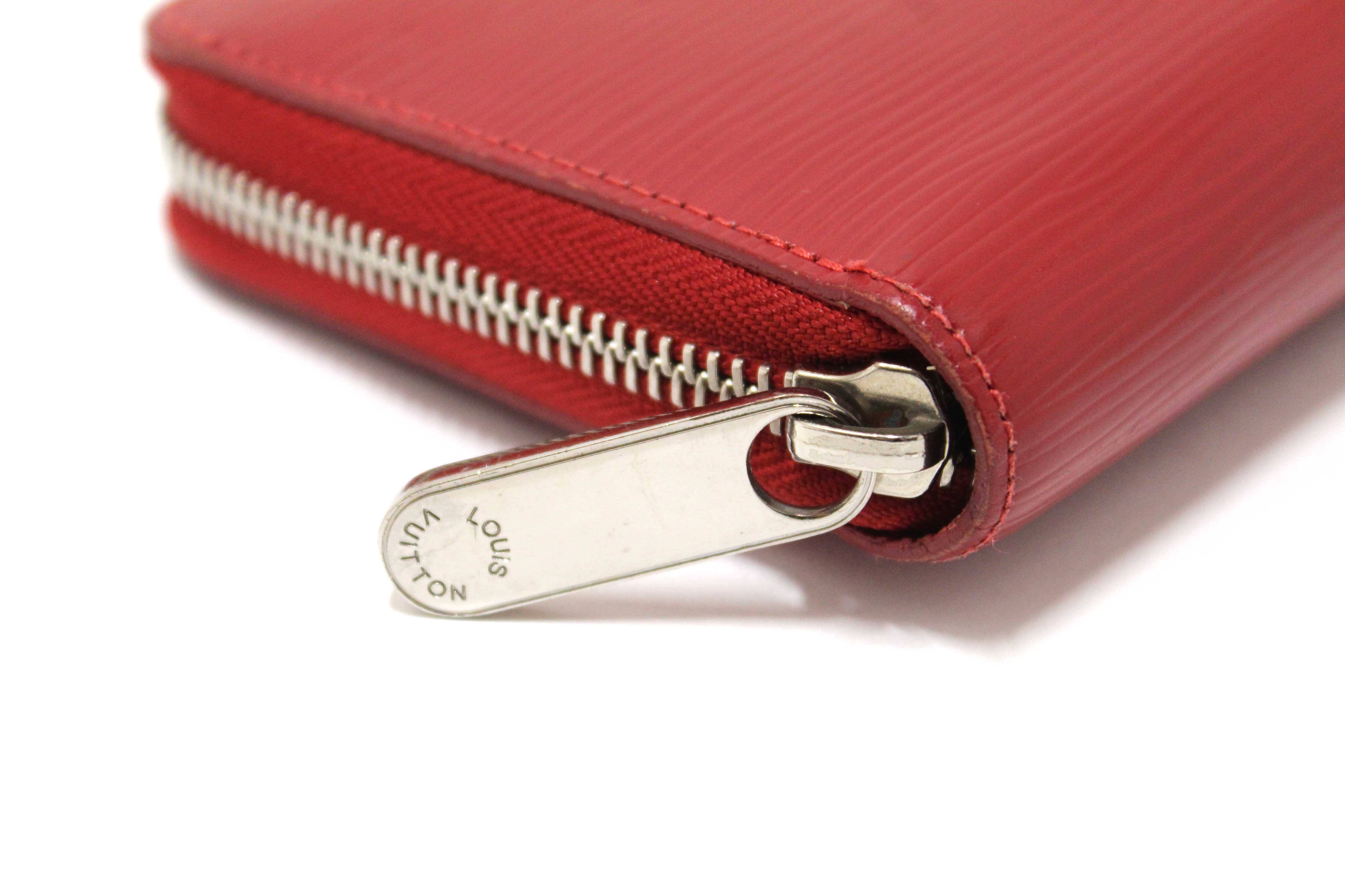 Authentic Louis Vuitton Red Epi Leather Zippy Long Wallet