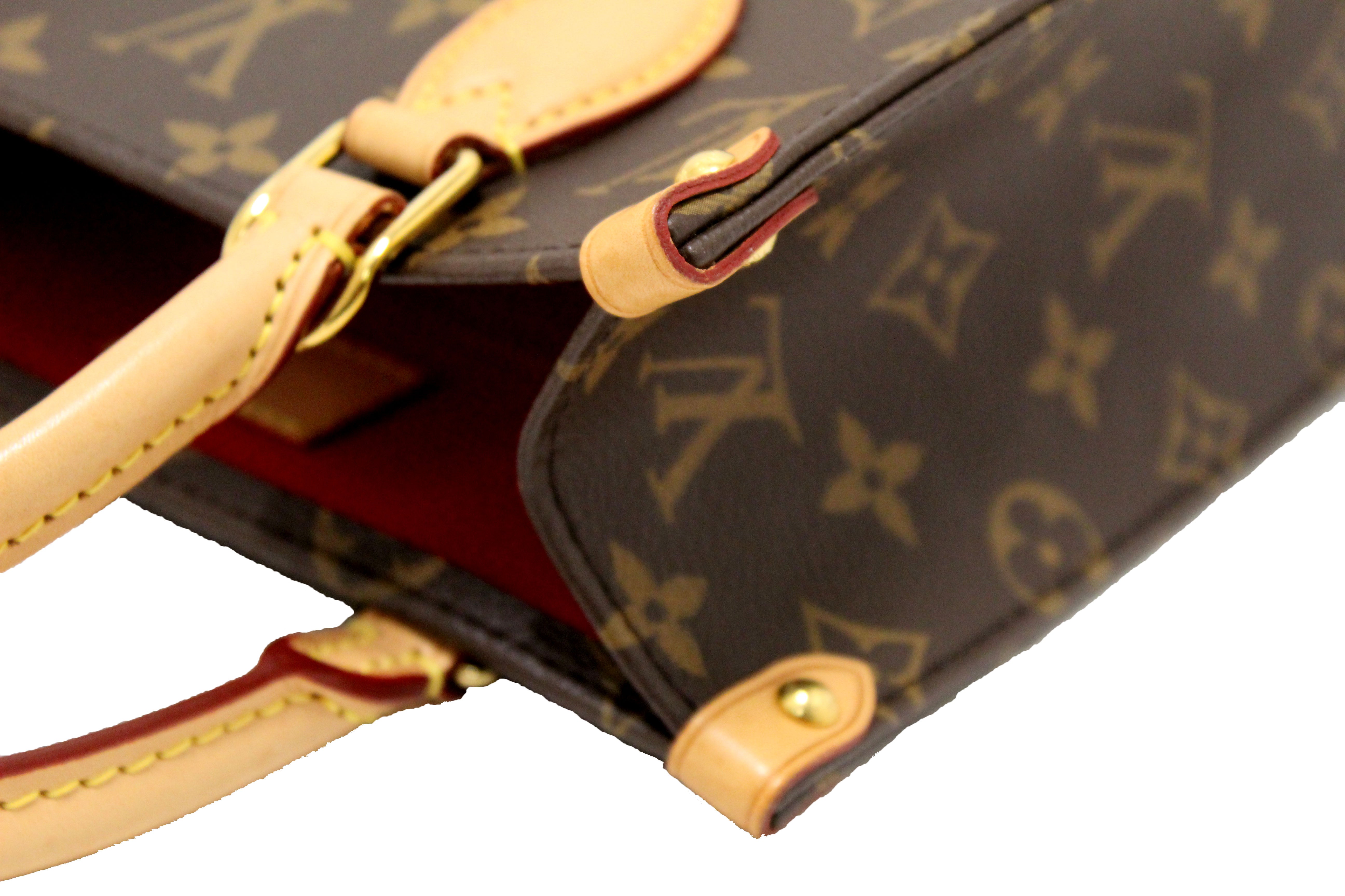 Authentic Louis Vuitton Classic Monogram Canvas Sac Plat BB Handbag