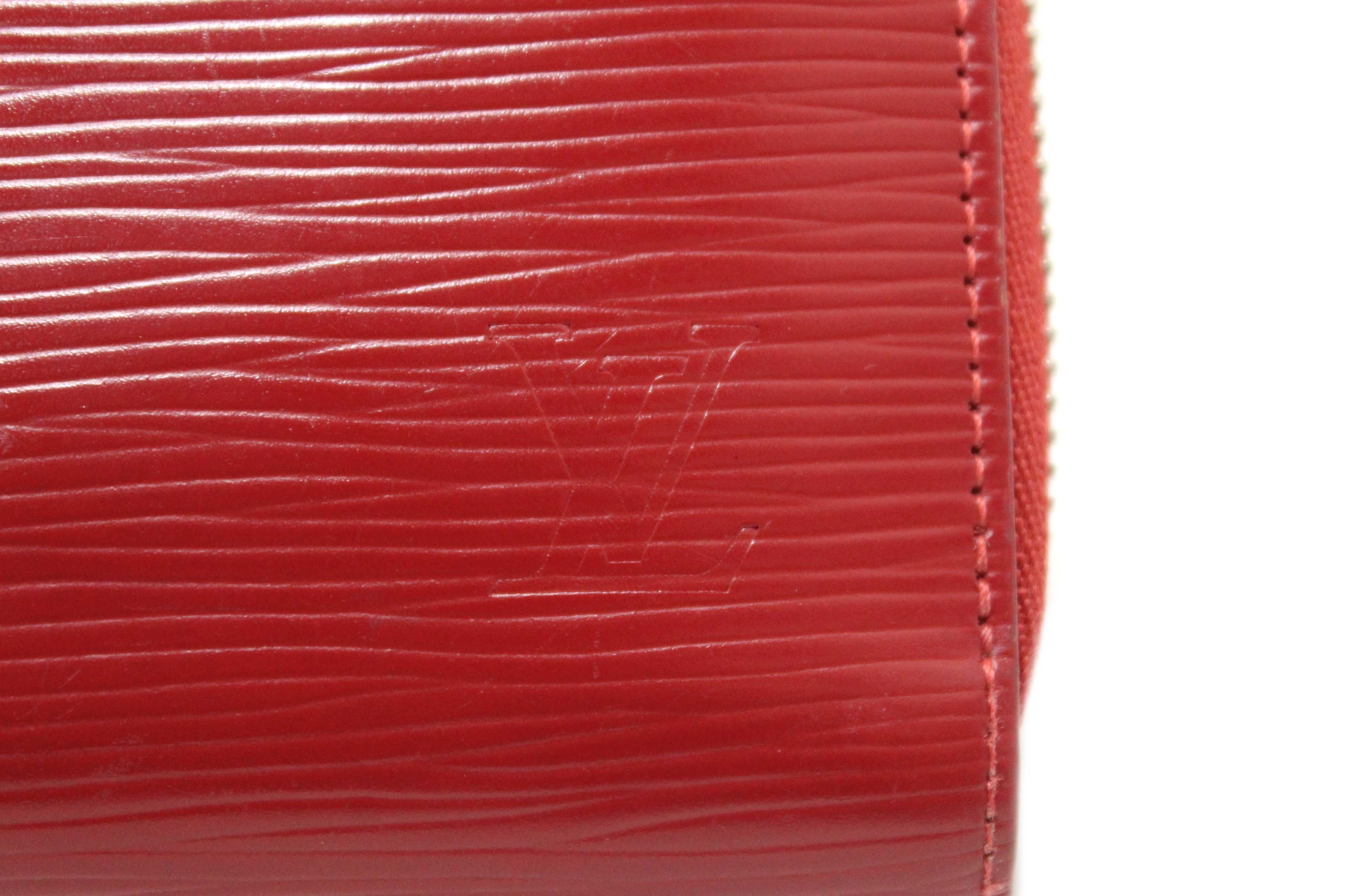 Authentic Louis Vuitton Red Epi Leather Zippy Long Wallet