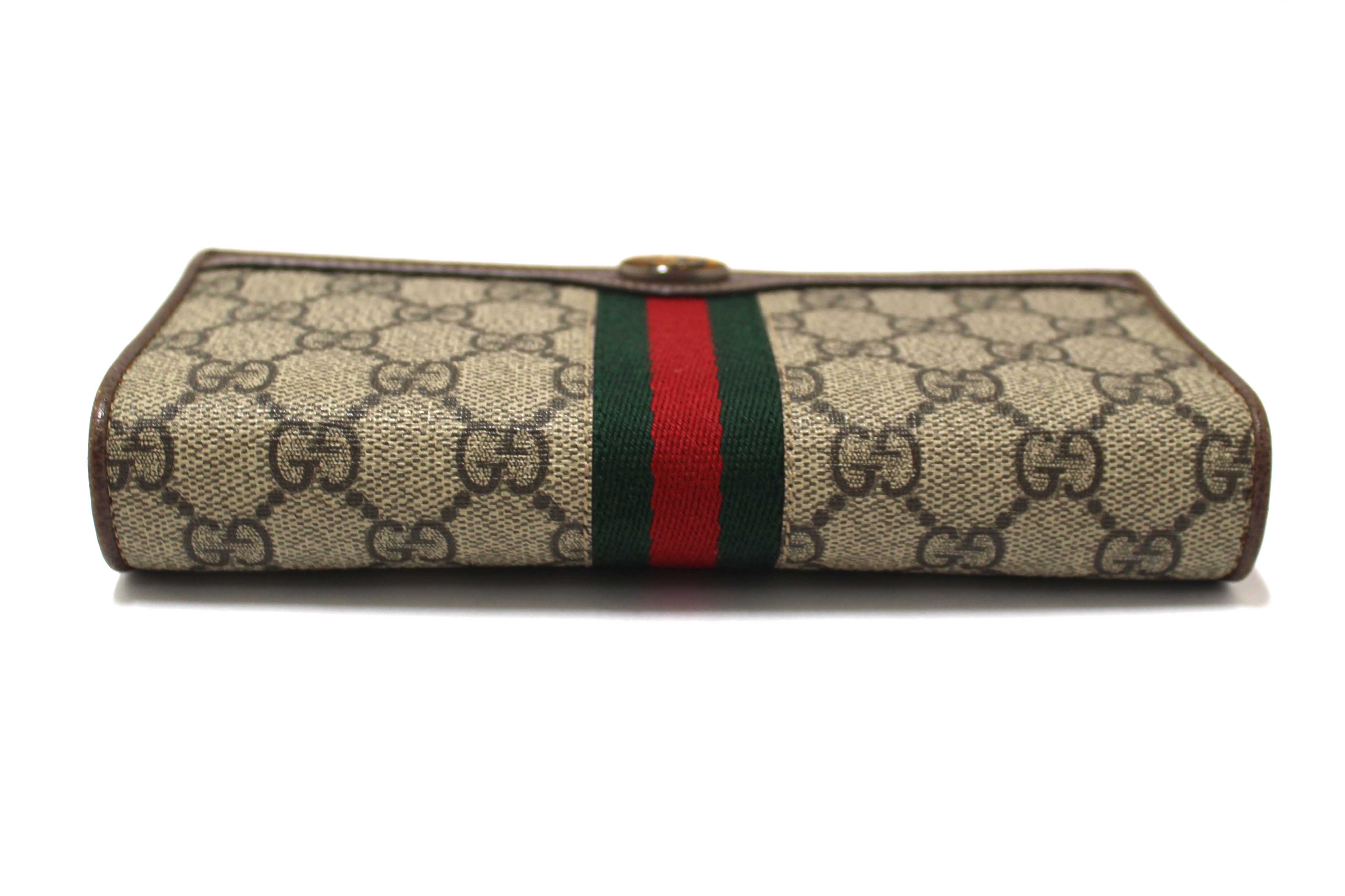Authentic Gucci GG Supreme Ophidia Chain Wallet