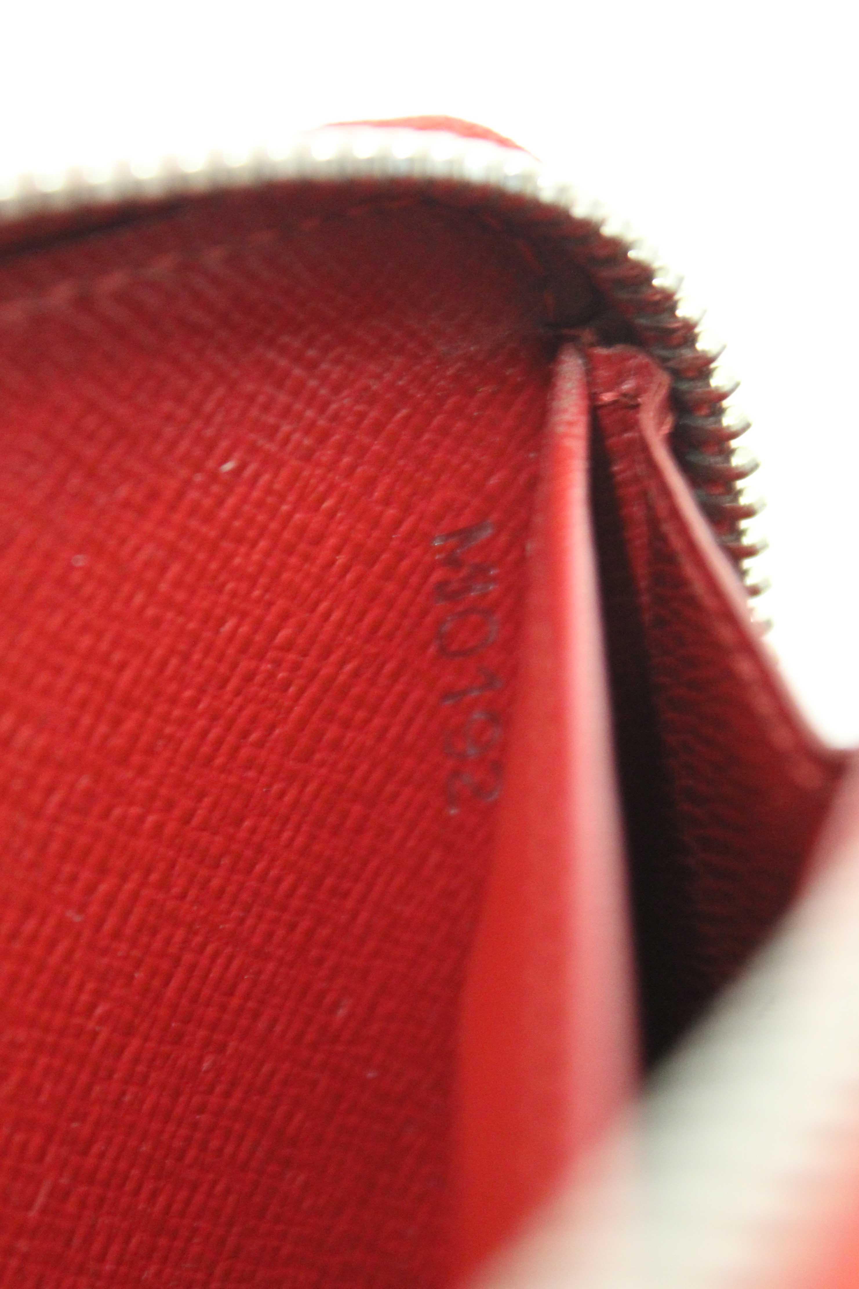 Authentic Louis Vuitton Red Epi Leather Zippy Long Wallet