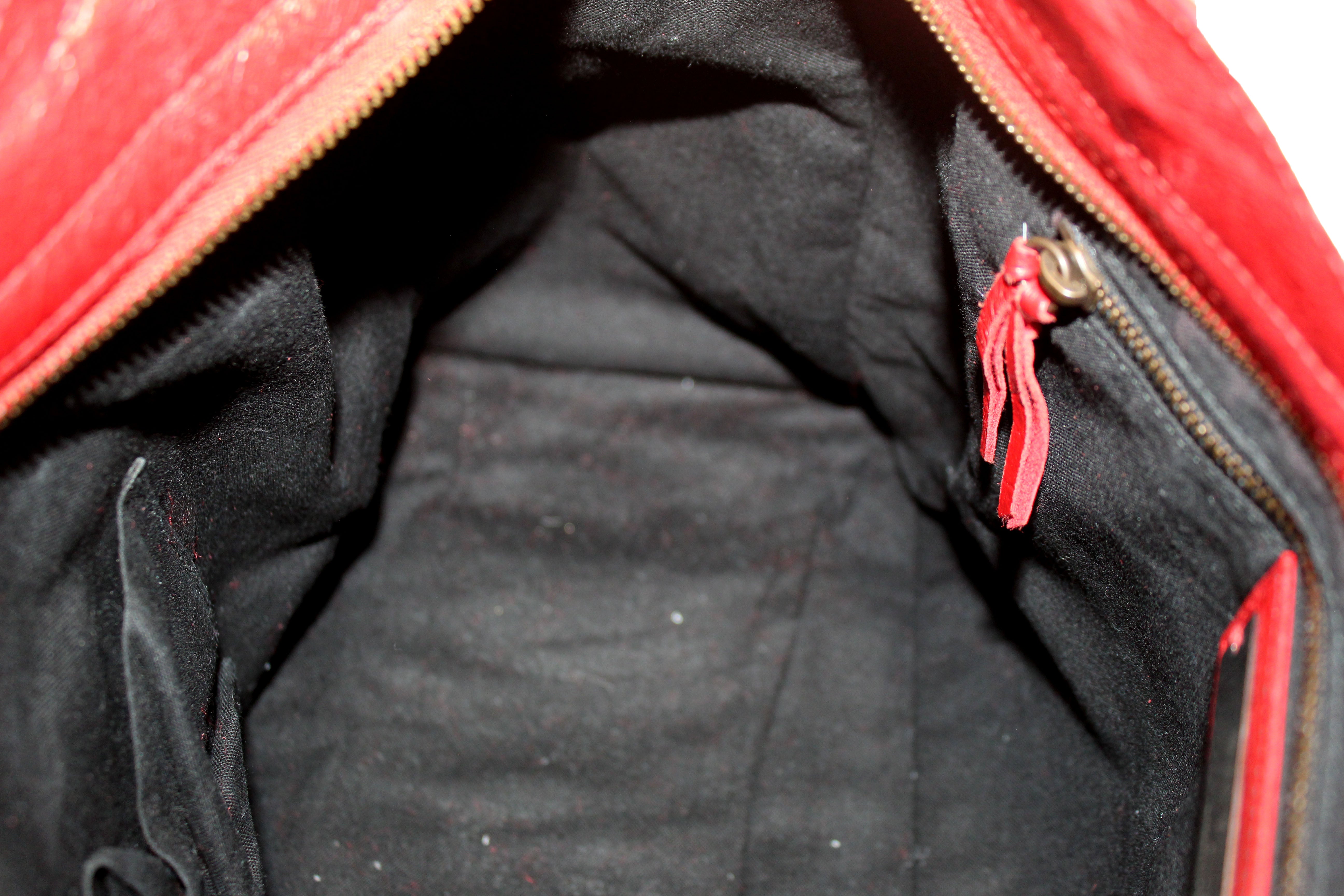 Authentic Balenciaga Red Classic City Lambskin Leather Shoulder Bag