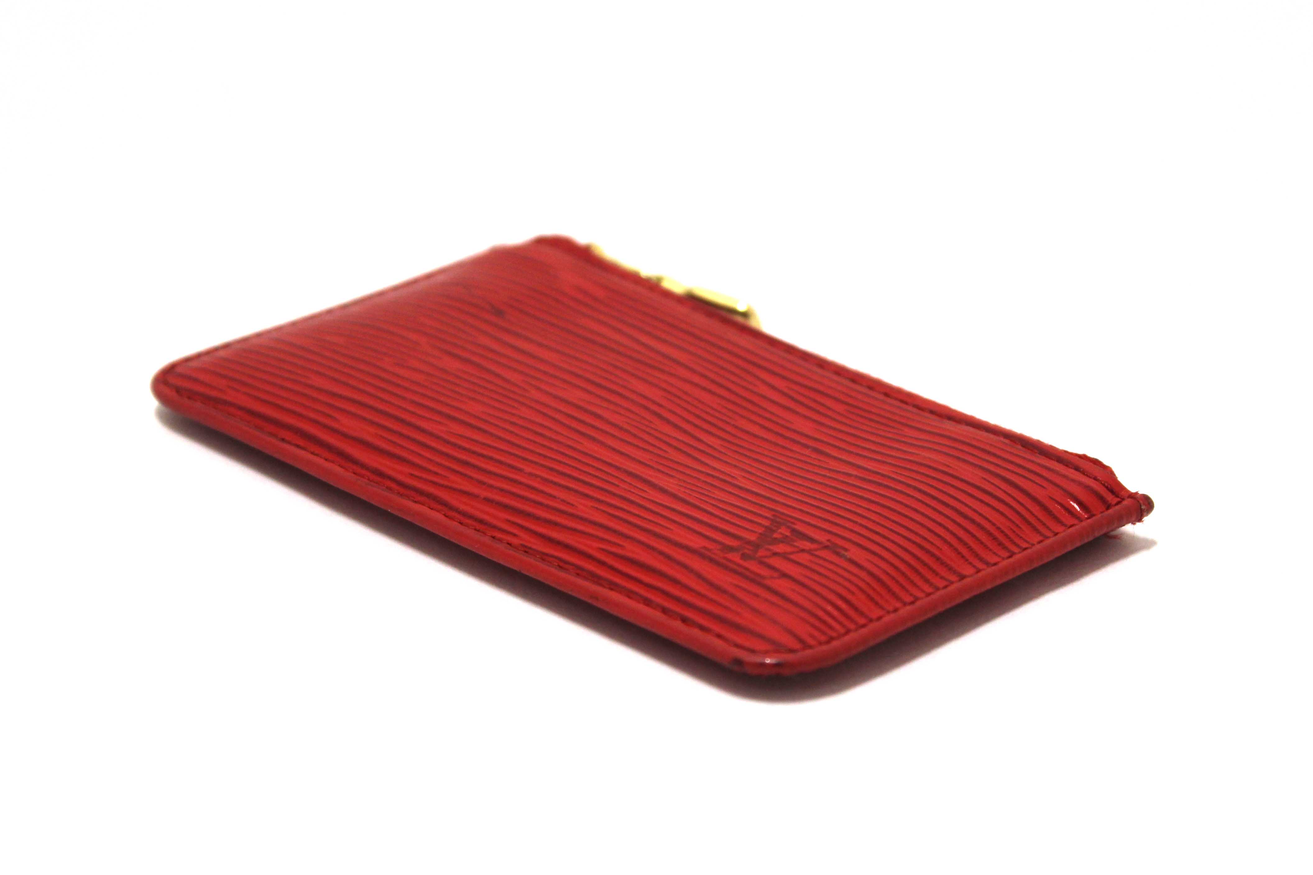 LOUIS VUITTON エピレザー ケース Authentic Louis Vuitton Red Epi Leather Key Coin Card Case Pouch