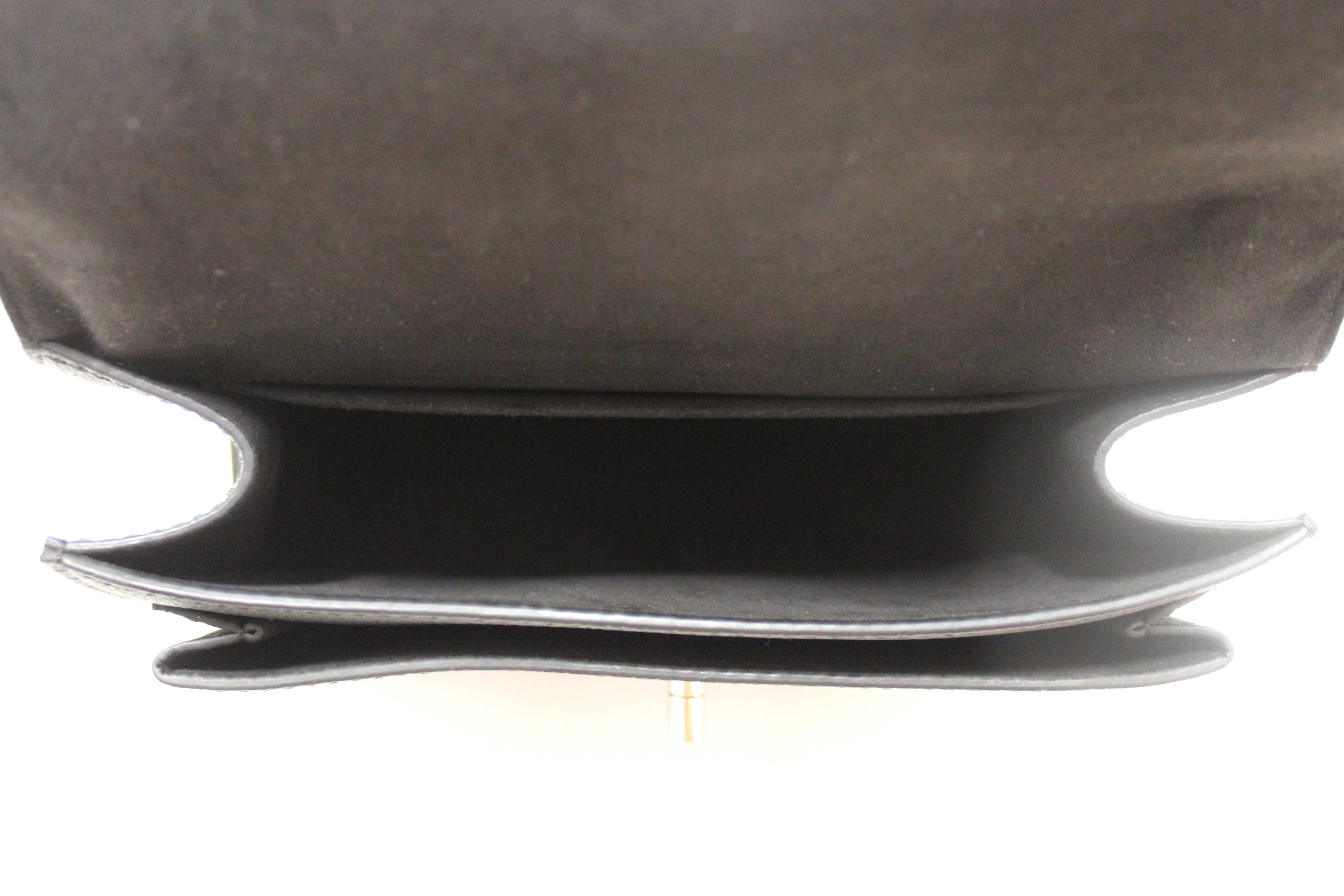 Authentic Louis Vuitton Black Calfskin Leather Mylockme Chain Bag