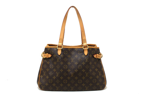 Authentic Louis Vuitton Classic Monogram Horizontal Batignolles Tote Shoulder Bag