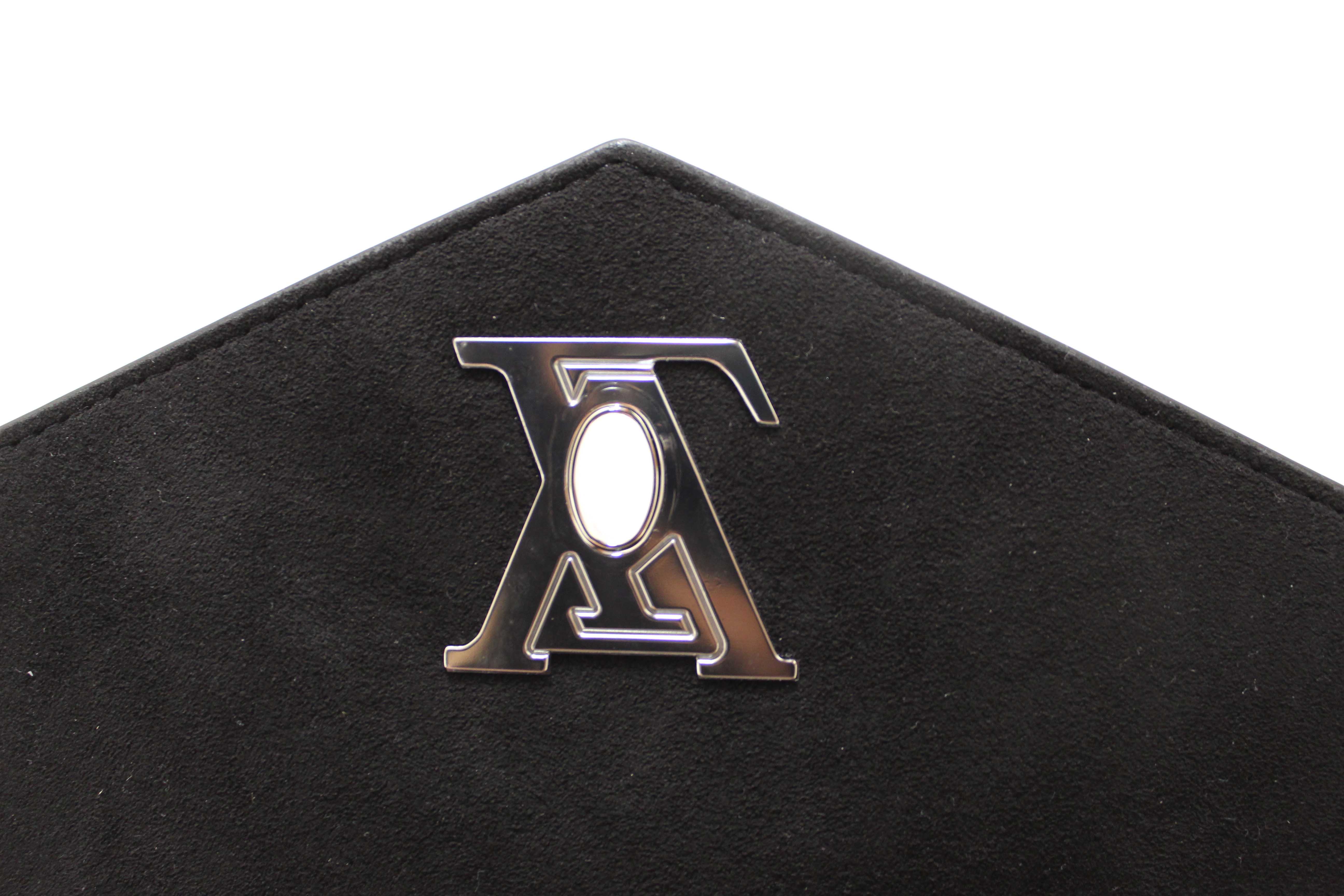 Authentic Louis Vuitton Black Calfskin Leather Mylockme Chain Bag