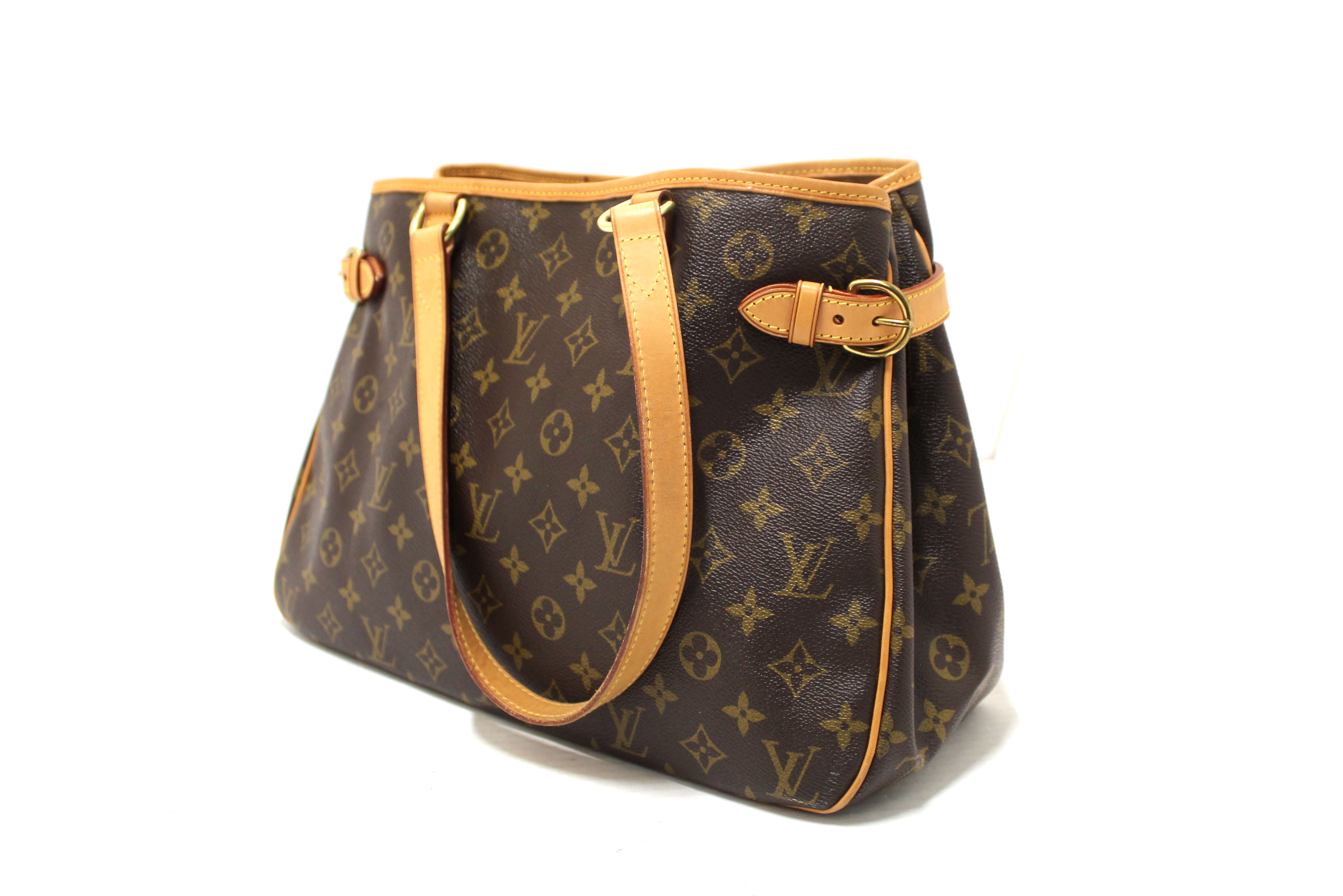 Authentic Louis Vuitton Classic Monogram Horizontal Batignolles Tote Shoulder Bag