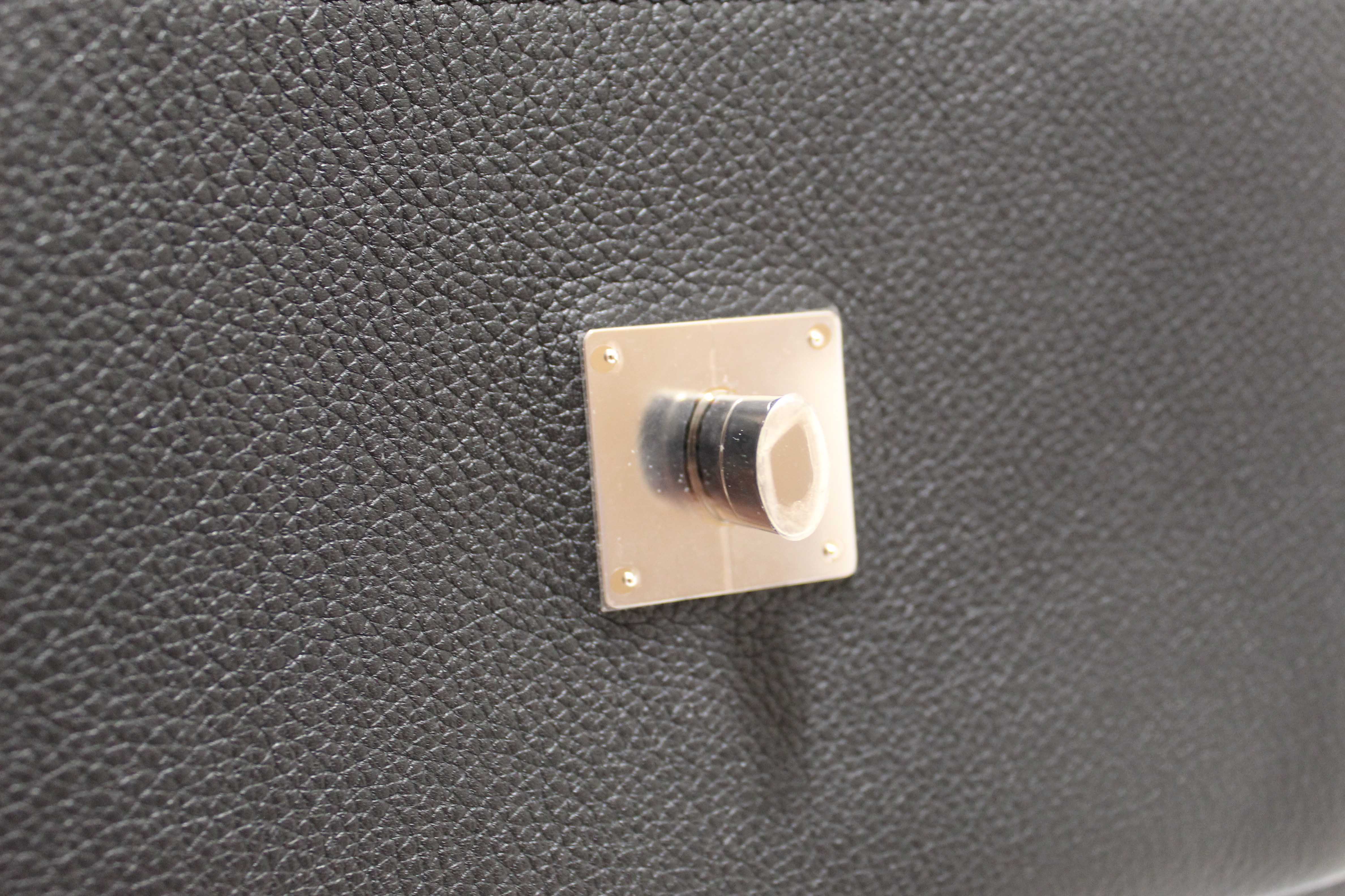 Authentic Louis Vuitton Black Calfskin Leather Mylockme Chain Bag