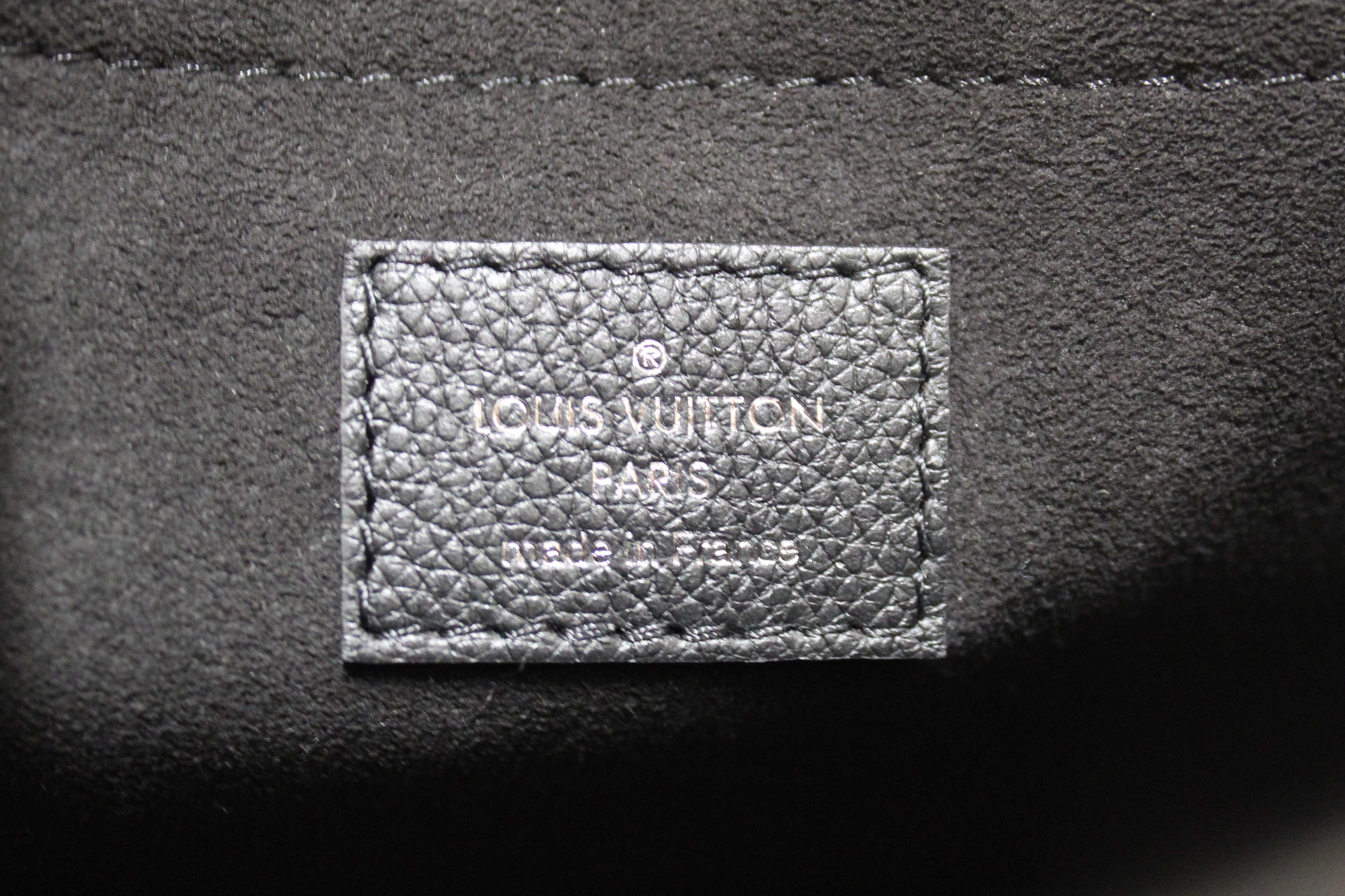 Authentic Louis Vuitton Black Calfskin Leather Mylockme Chain Bag