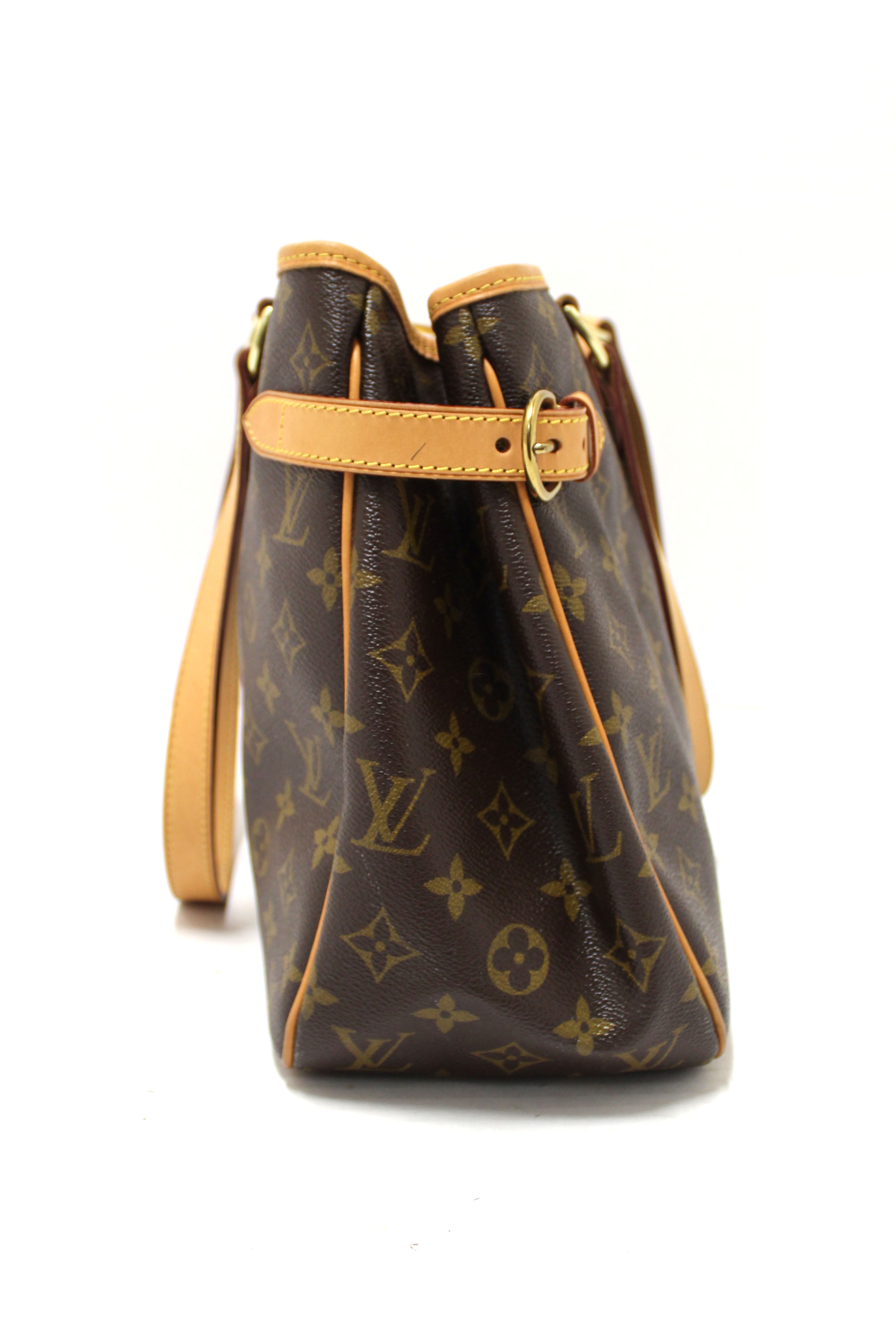 Authentic Louis Vuitton Classic Monogram Horizontal Batignolles Tote Shoulder Bag
