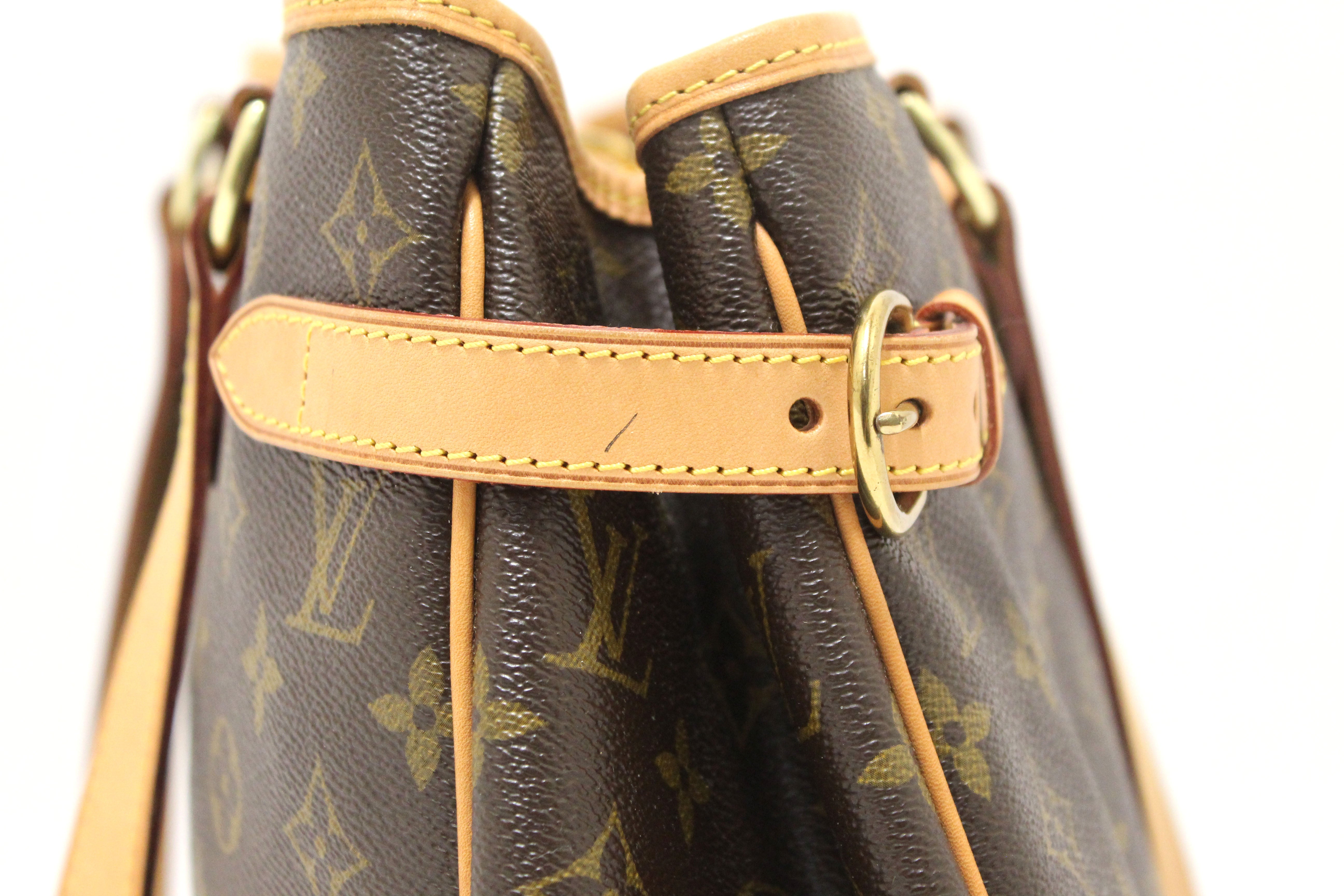 Authentic Louis Vuitton Classic Monogram Horizontal Batignolles Tote Shoulder Bag