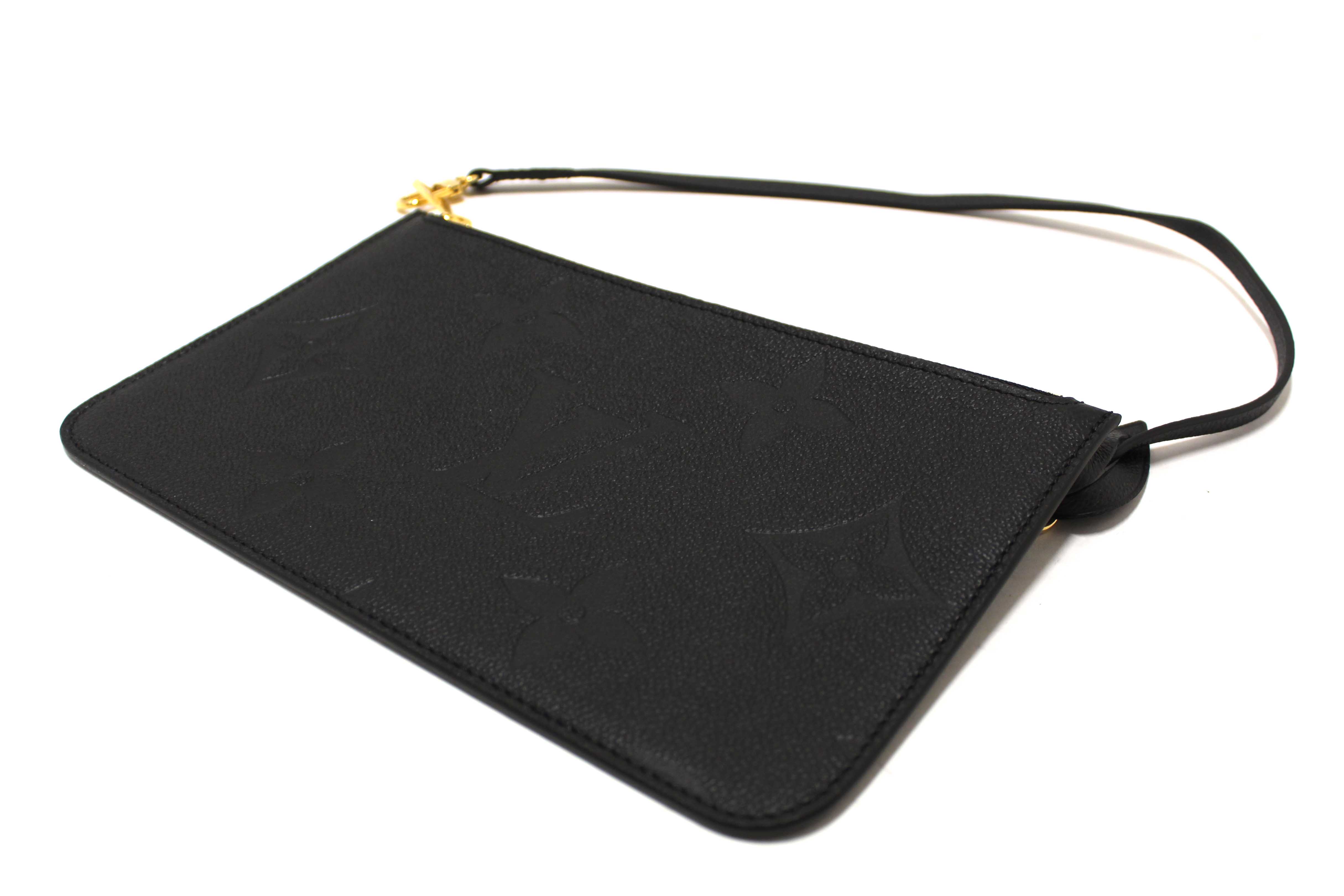 Authentic Louis Vuitton Black Empreinte Neverfull Pouch Pochette