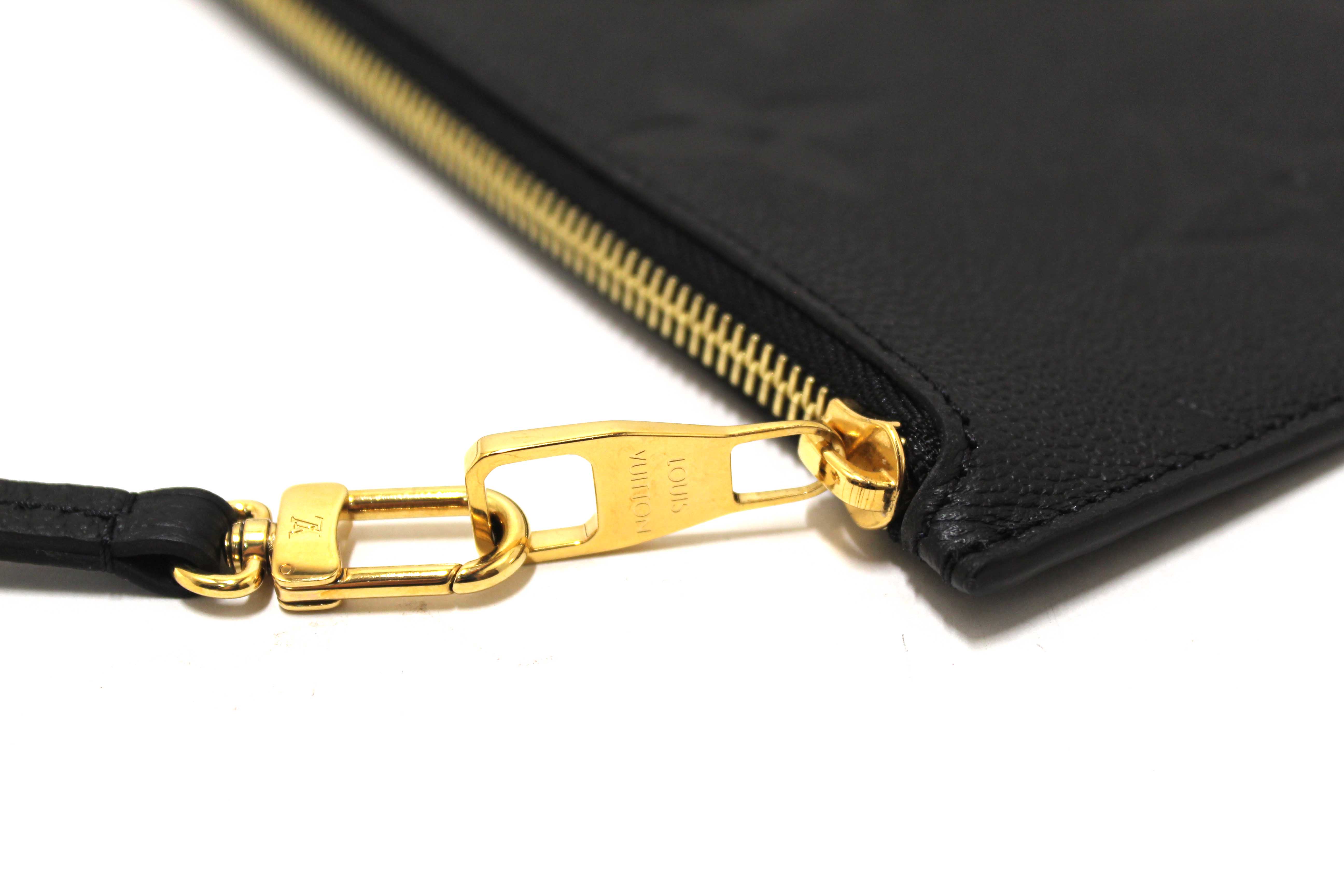 Authentic Louis Vuitton Black Empreinte Neverfull Pouch Pochette
