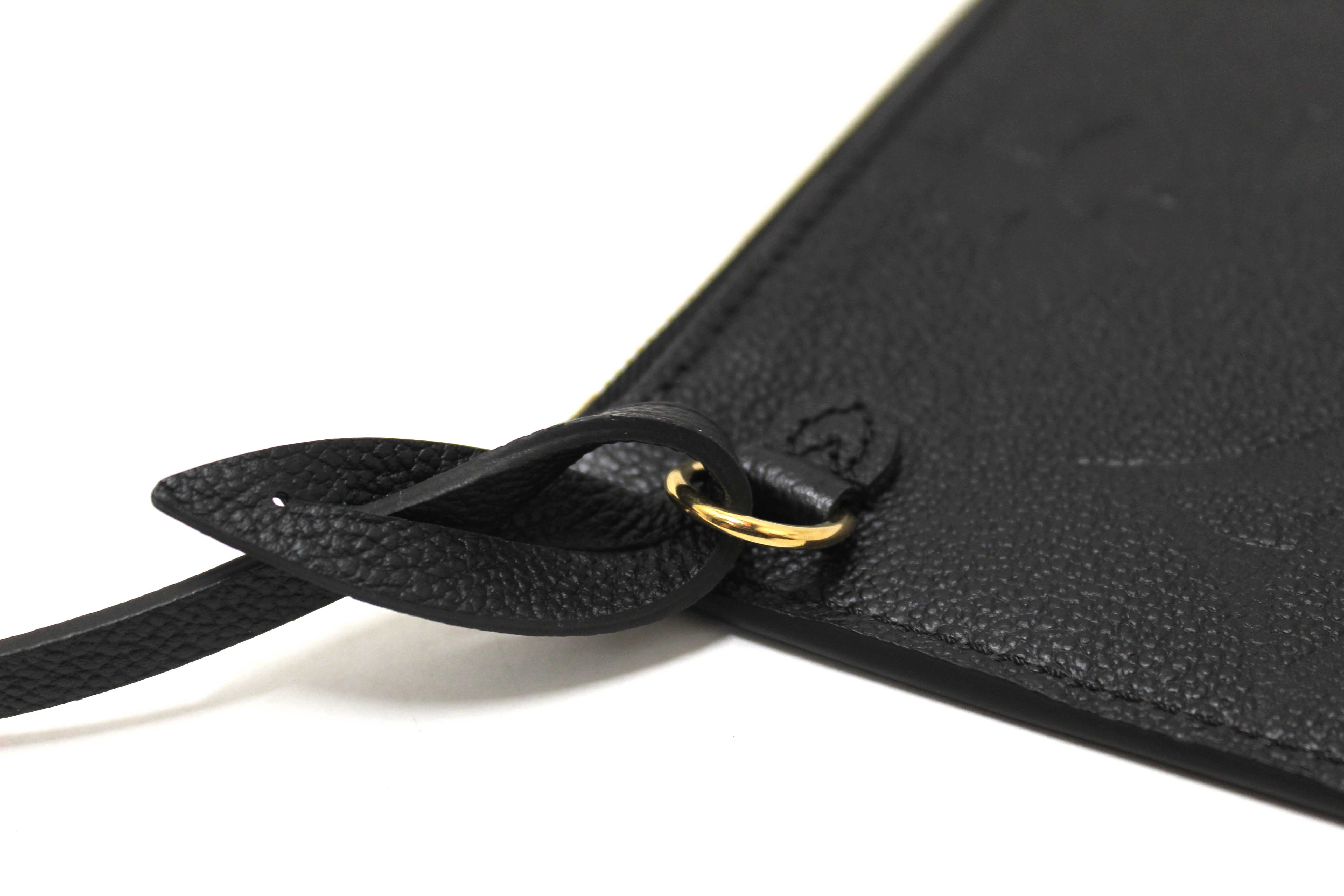 Authentic Louis Vuitton Black Empreinte Neverfull Pouch Pochette