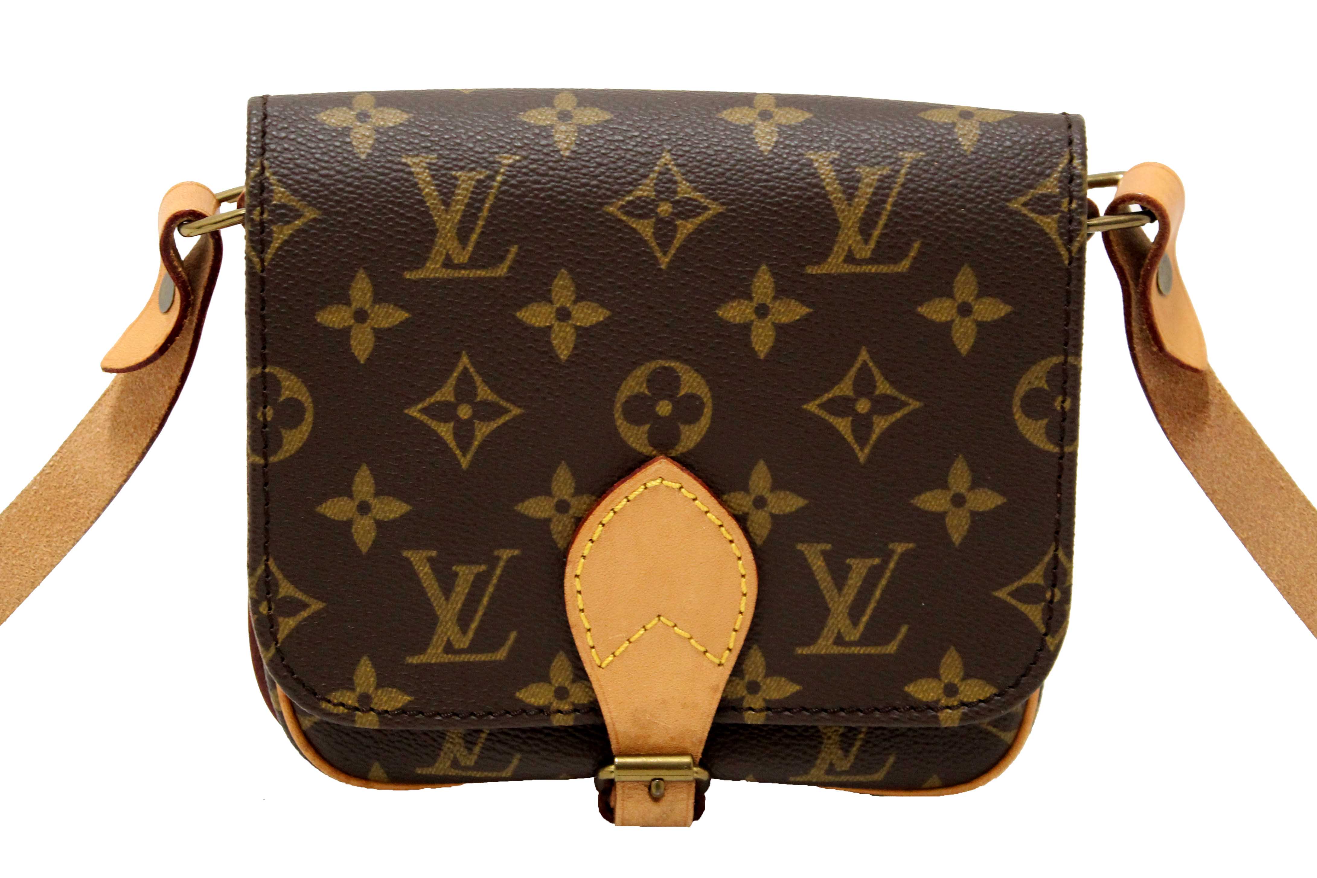 Authentic Louis Vuitton Vintage Classic Monogram Cartouchiere PM Messenger Bag