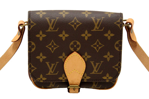 Authentic Louis Vuitton Vintage Classic Monogram Cartouchiere PM Messenger Bag