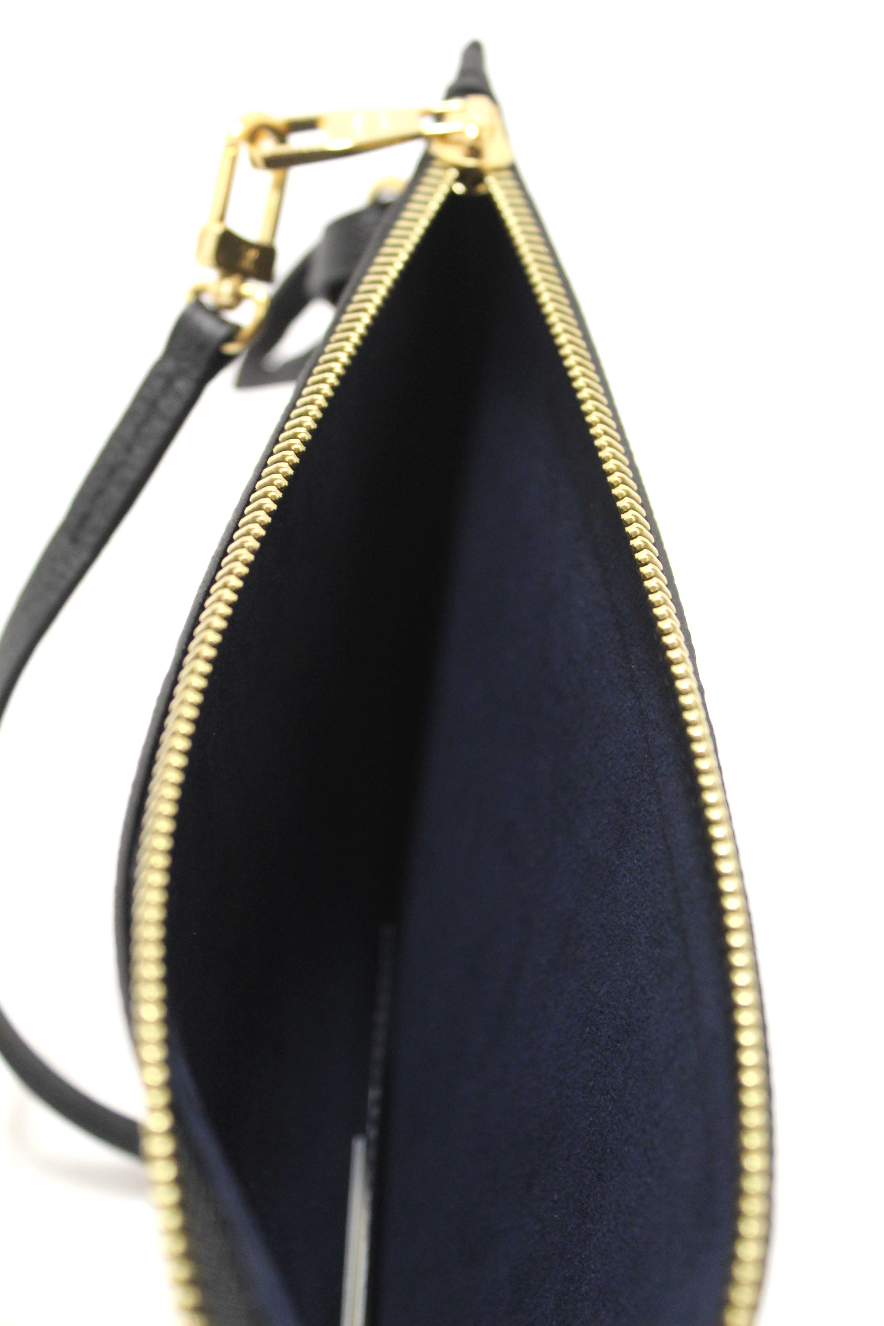 Authentic Louis Vuitton Black Empreinte Neverfull Pouch Pochette