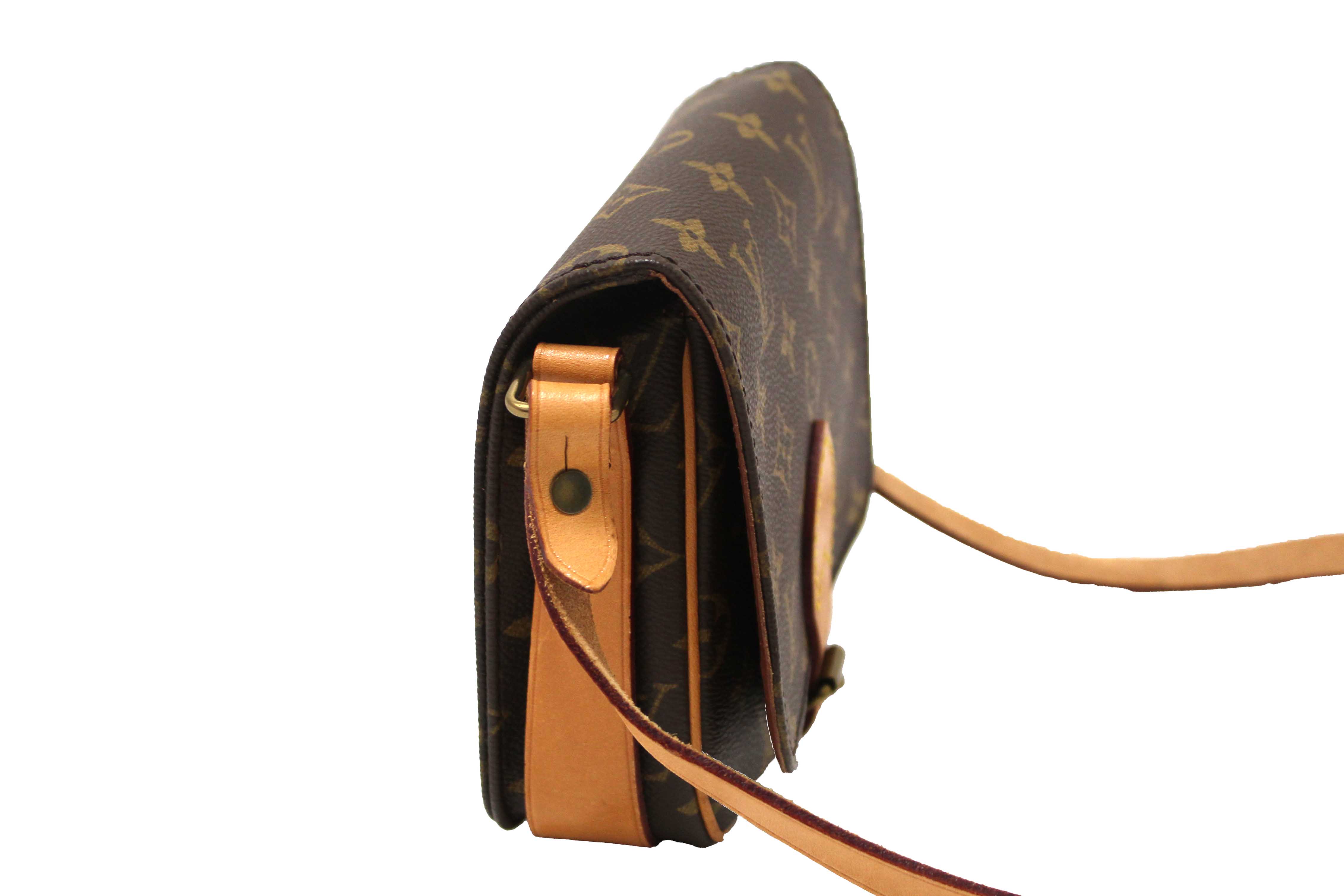 Authentic Louis Vuitton Vintage Classic Monogram Cartouchiere PM Messenger Bag