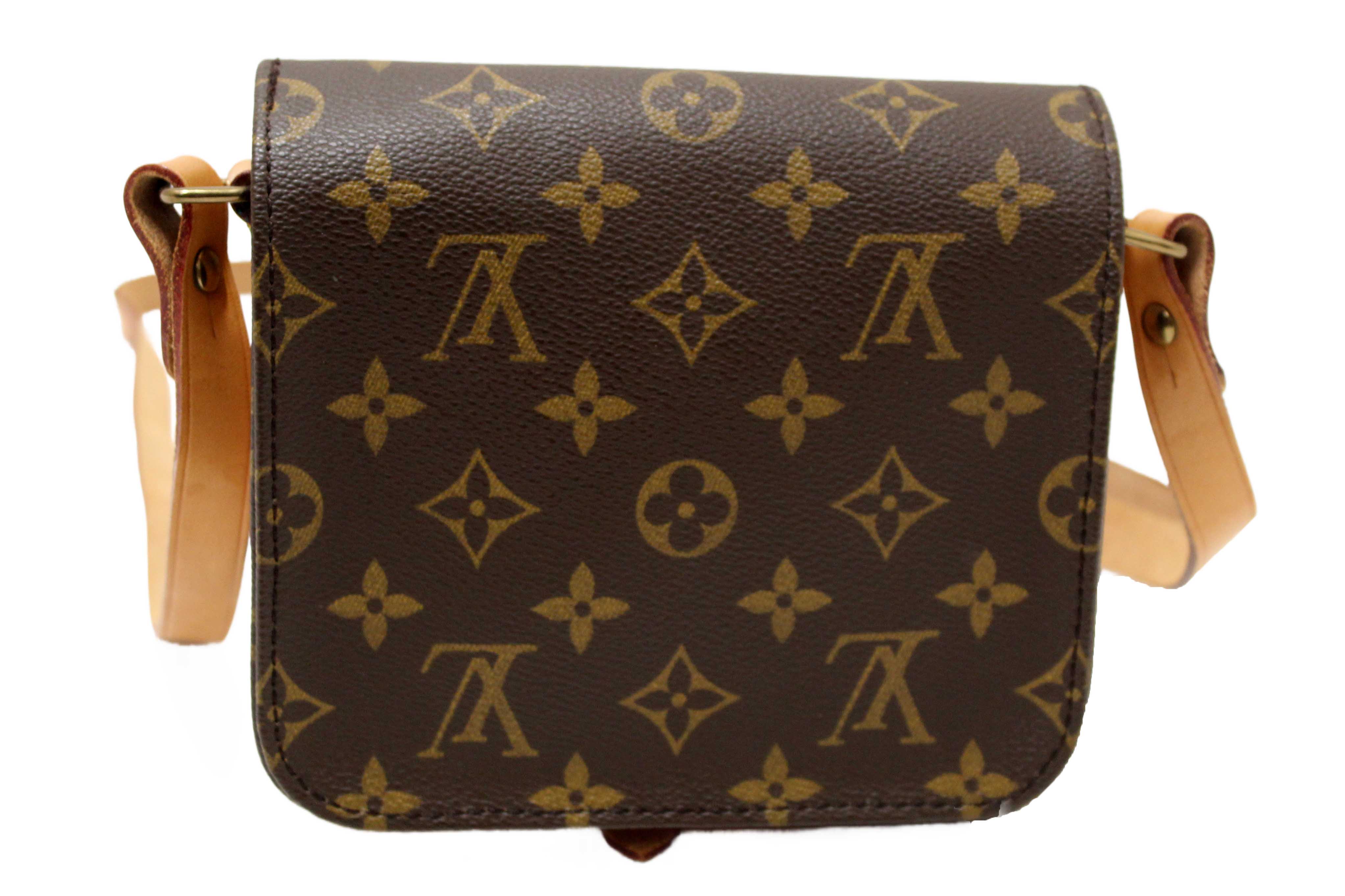 Authentic Louis Vuitton Vintage Classic Monogram Cartouchiere PM Messenger Bag