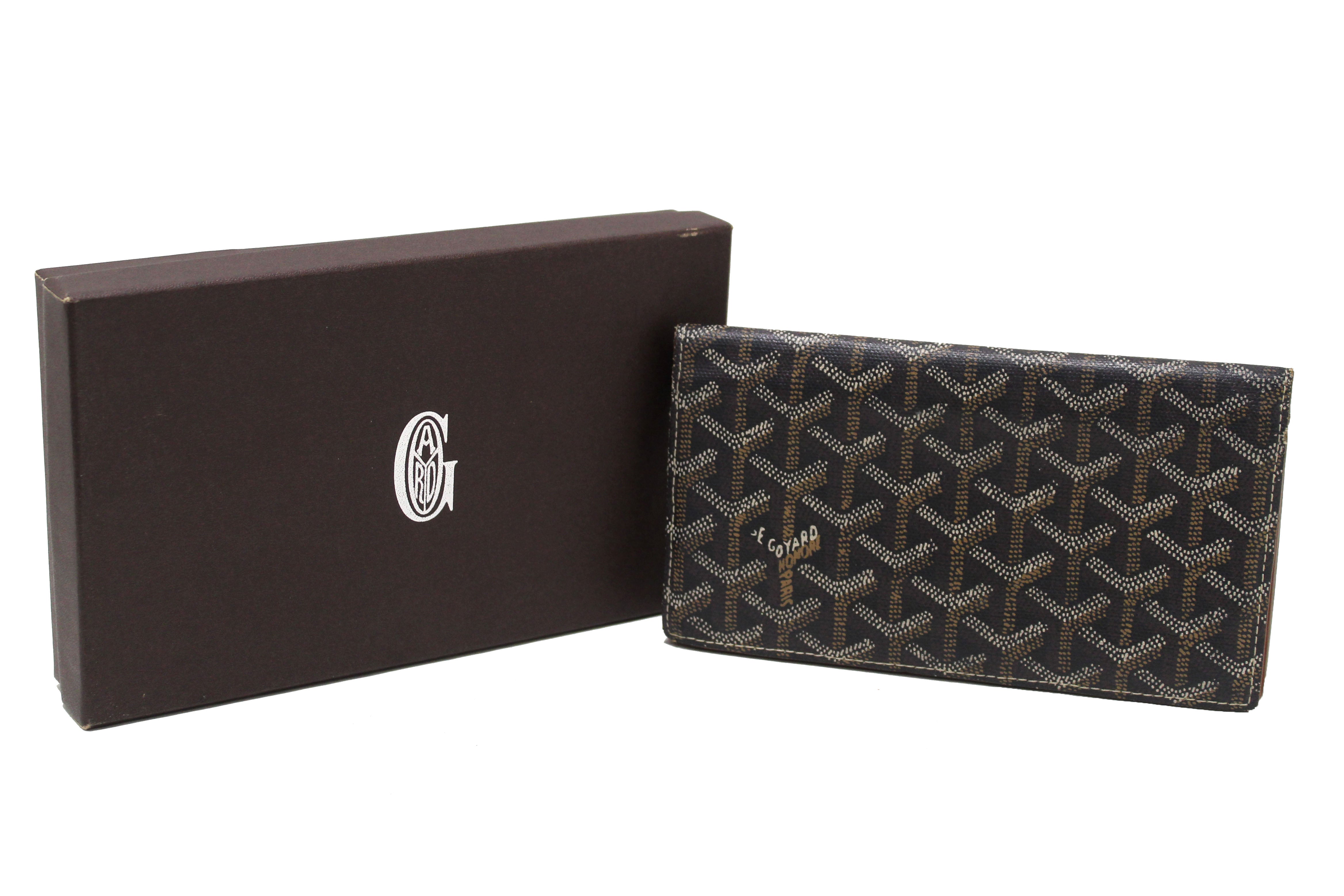 Goyard Richelieu Wallet Goyardine Black/Brown in Coated Canvas with  Silver-tone - US