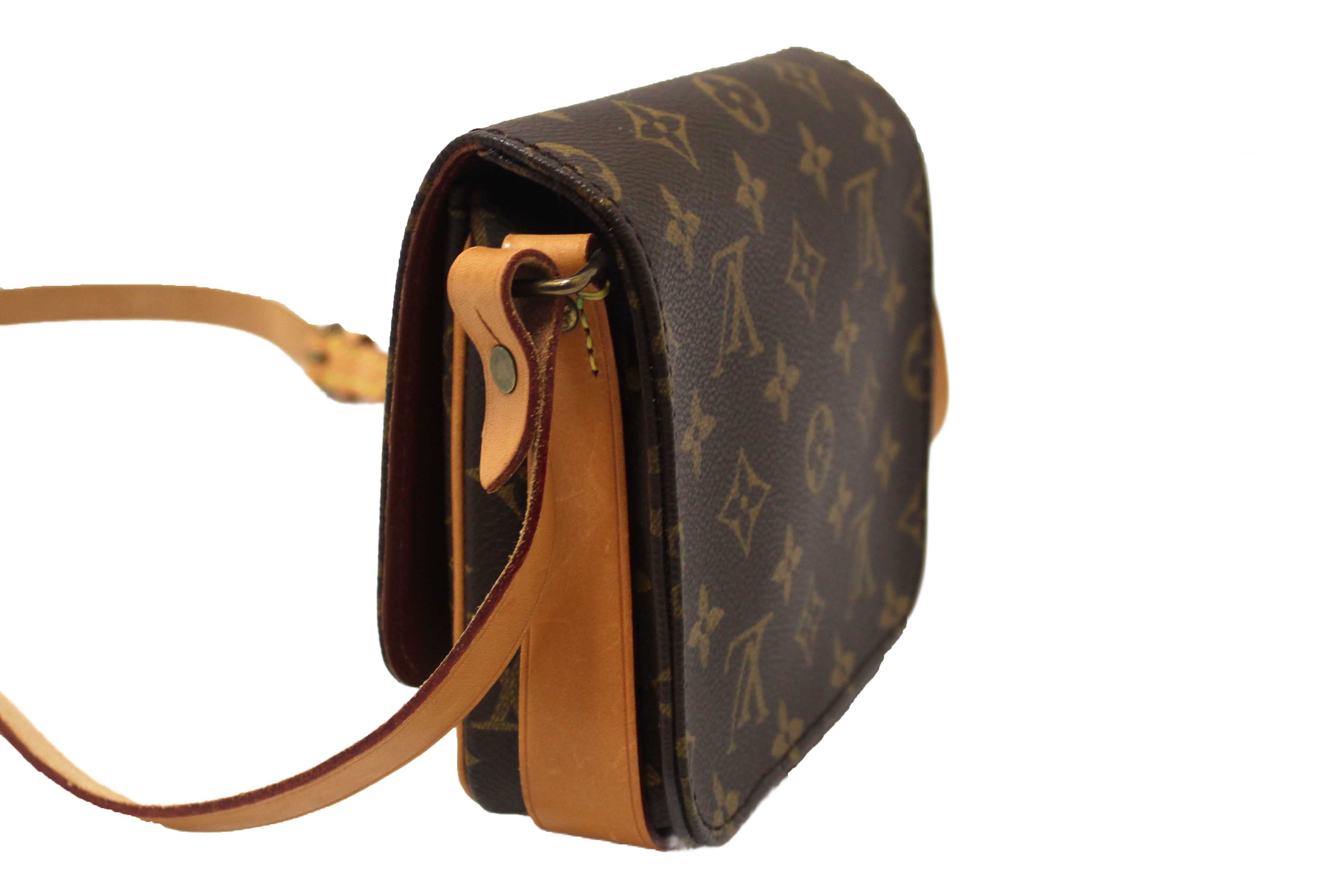 Authentic Louis Vuitton Vintage Classic Monogram Cartouchiere PM Messenger Bag