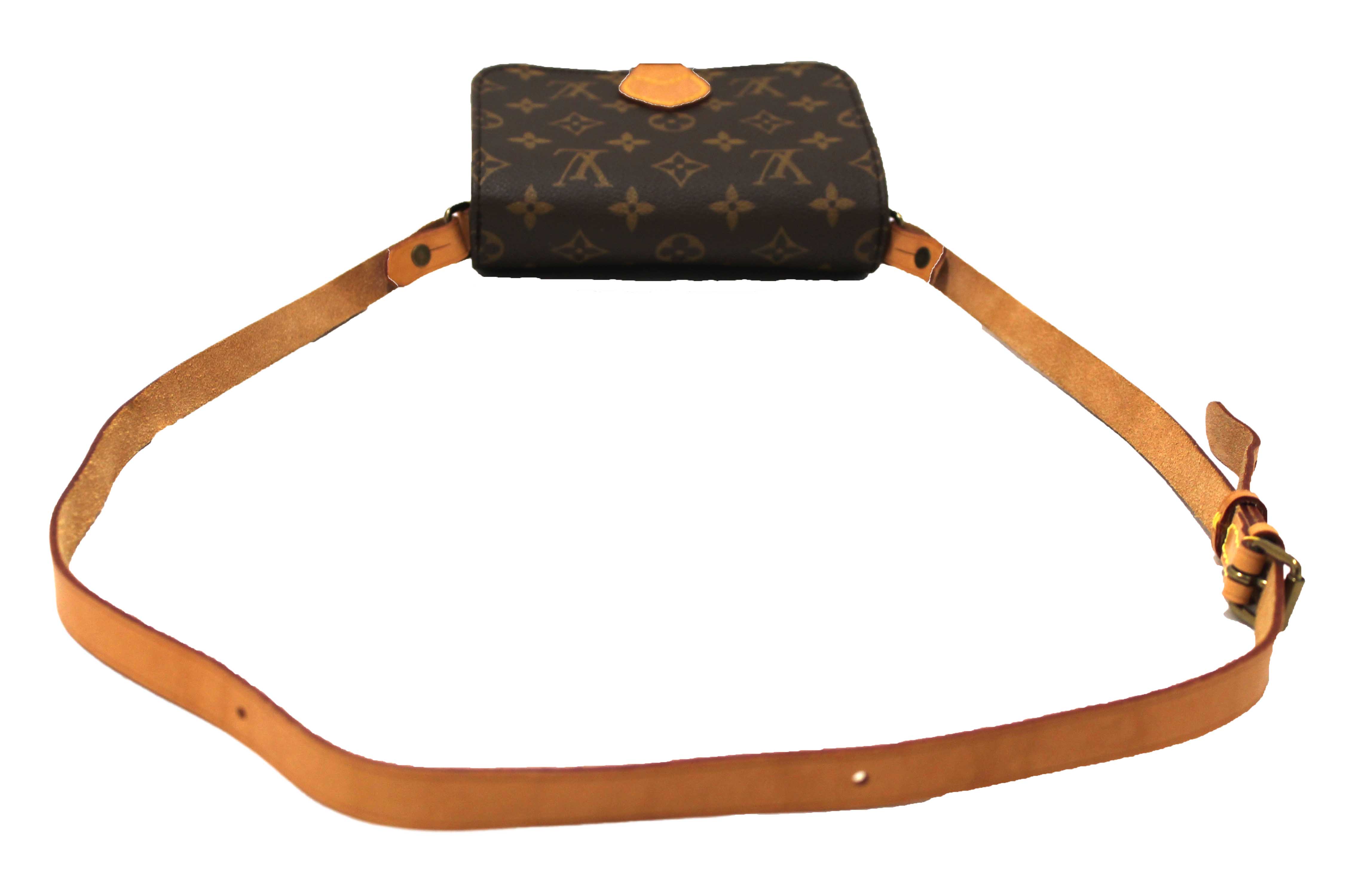 Authentic Louis Vuitton Vintage Classic Monogram Cartouchiere PM Messenger Bag