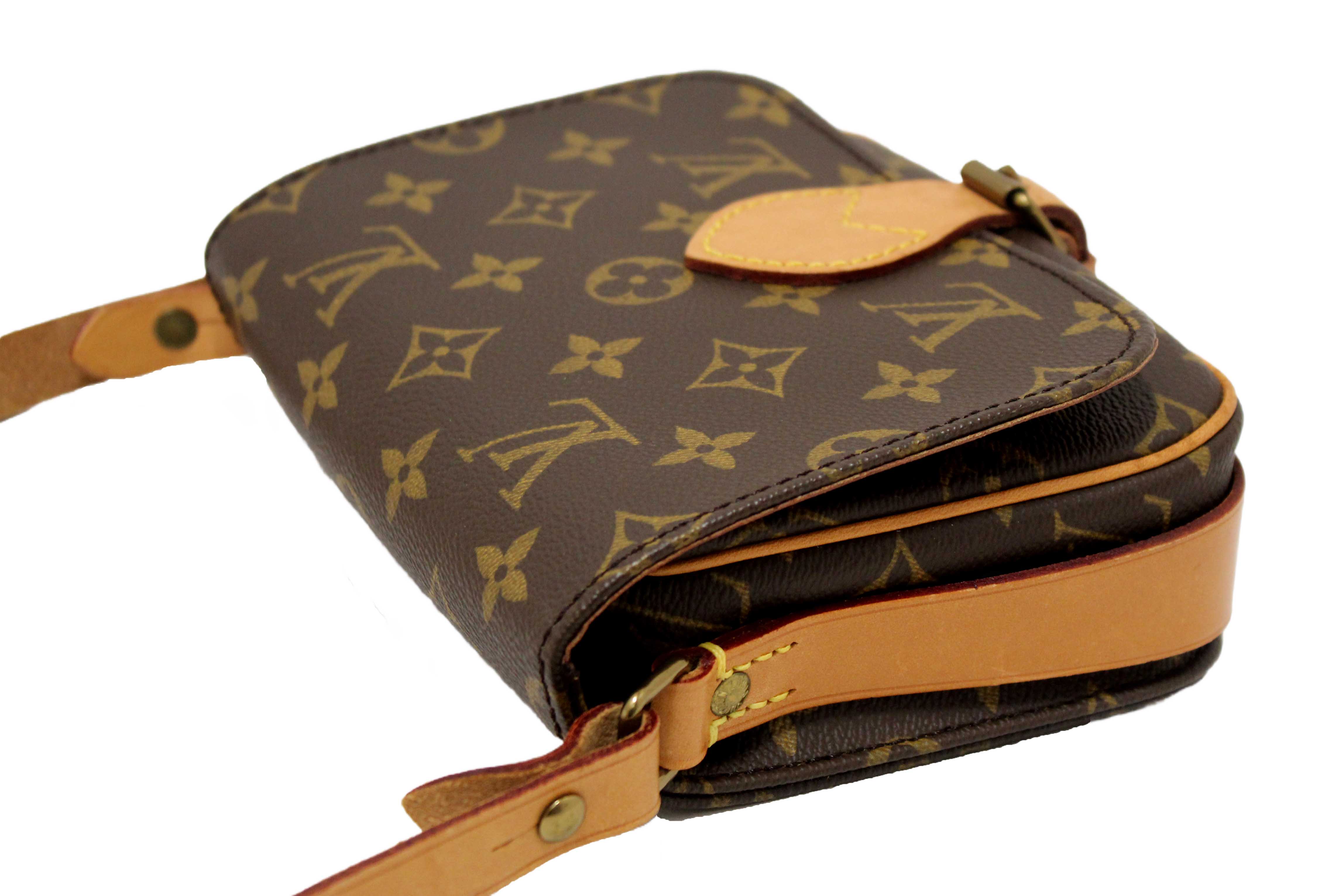 Authentic Louis Vuitton Vintage Classic Monogram Cartouchiere PM Messenger Bag