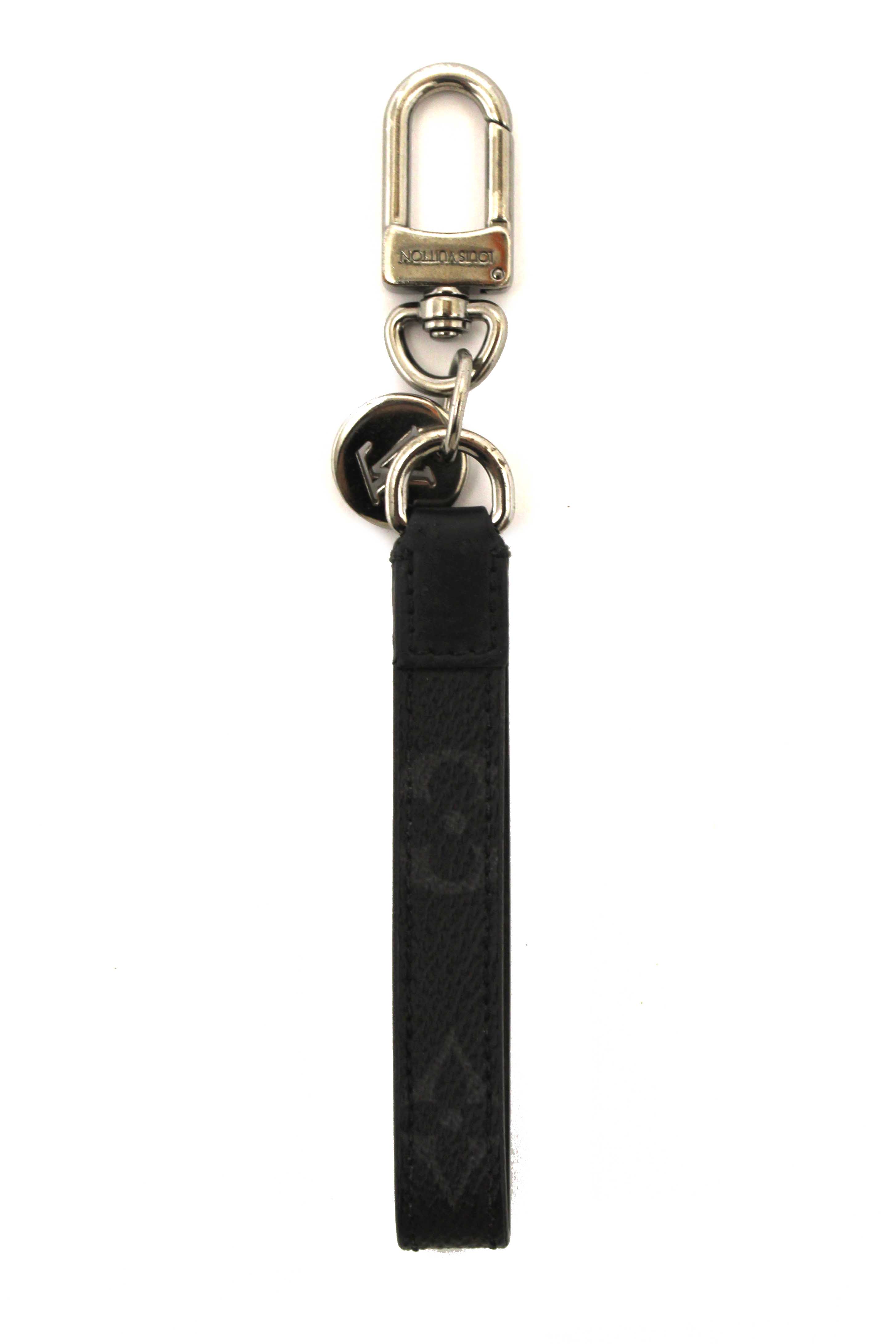 Authentic Louis Vuitton Damier Graphite Dragonne Bag Charm & Key