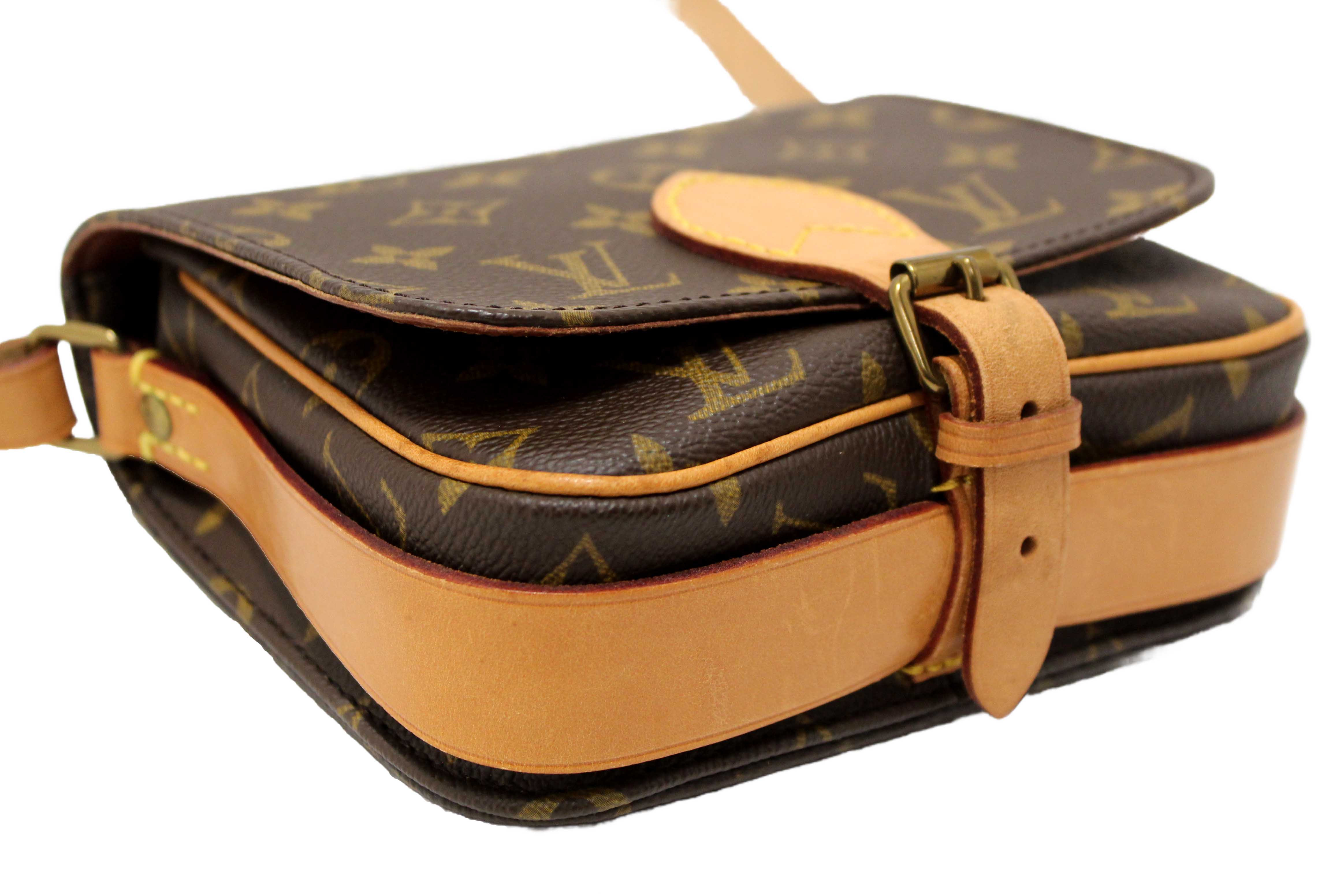 Authentic Louis Vuitton Vintage Classic Monogram Cartouchiere PM Messenger Bag