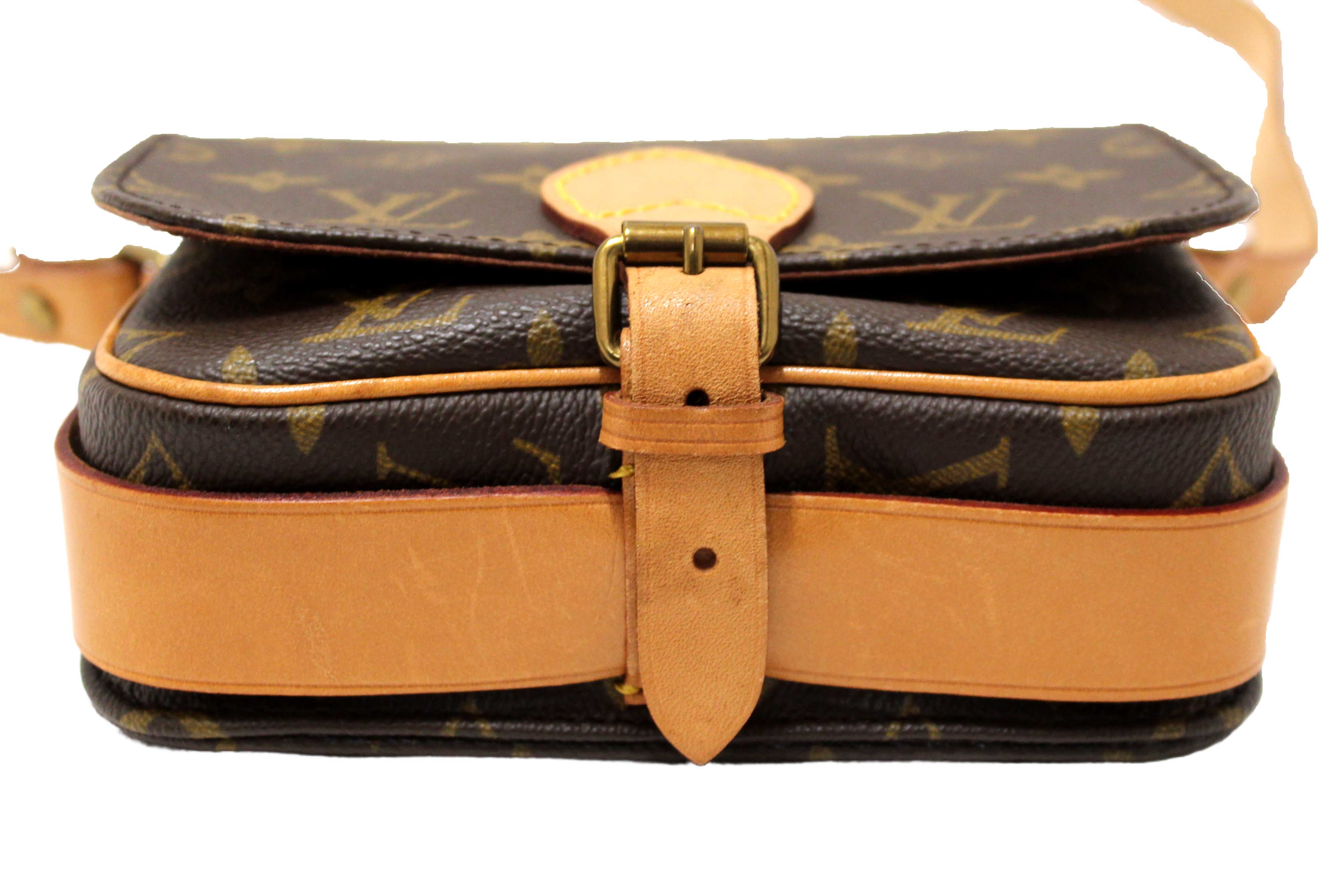 Authentic Louis Vuitton Vintage Classic Monogram Cartouchiere PM Messenger Bag