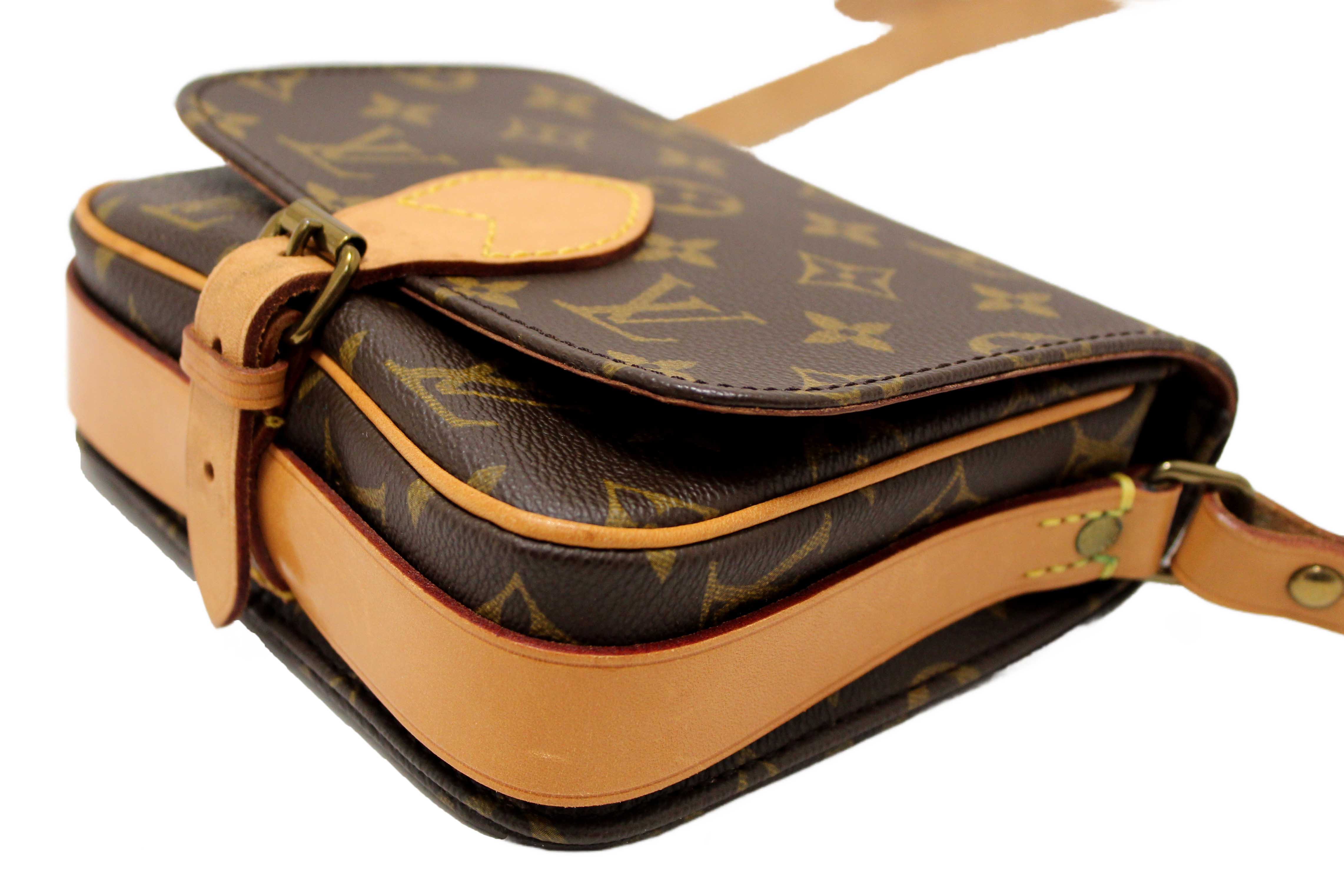 Authentic Louis Vuitton Vintage Classic Monogram Cartouchiere PM Messenger Bag