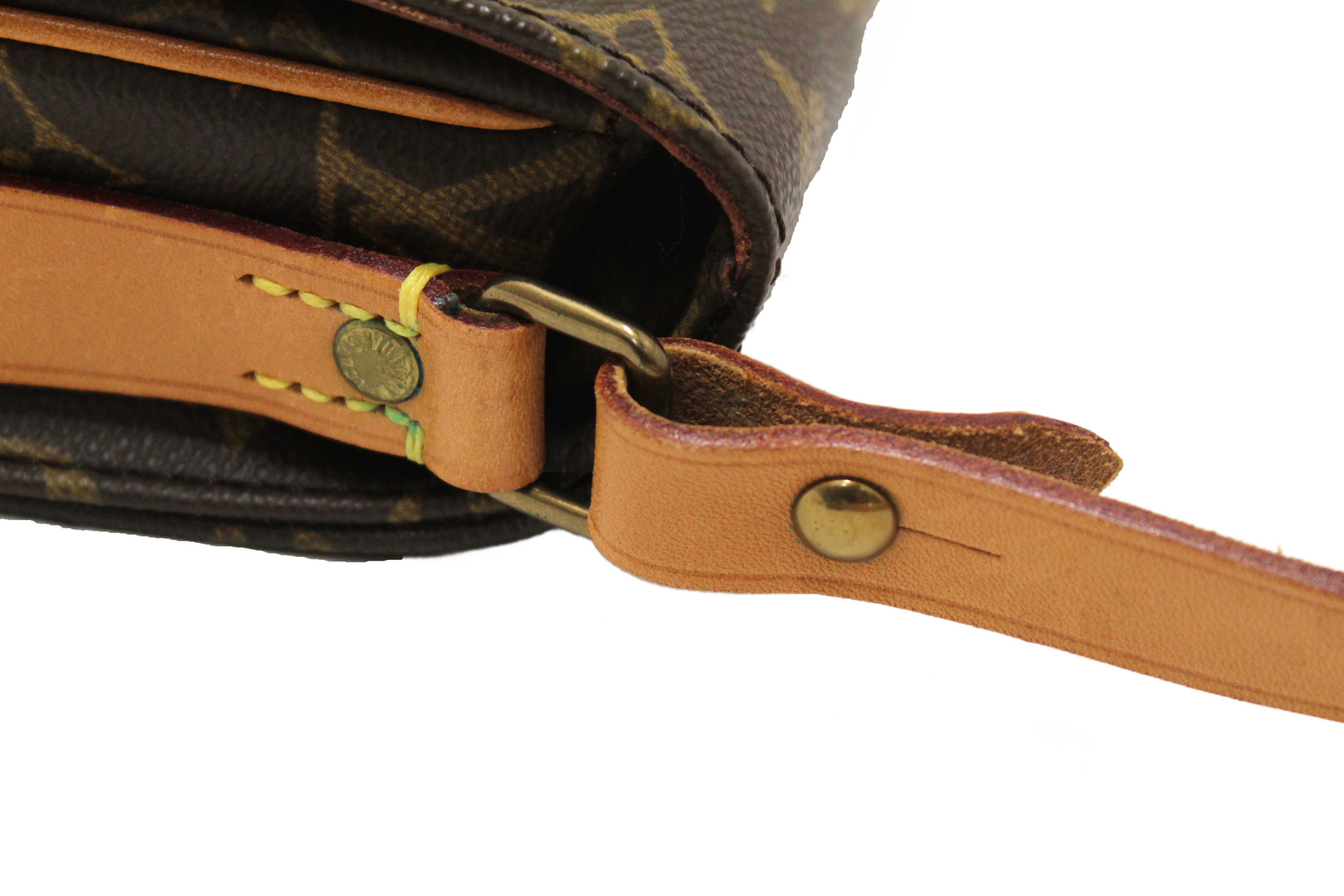 Authentic Louis Vuitton Vintage Classic Monogram Cartouchiere PM Messenger Bag
