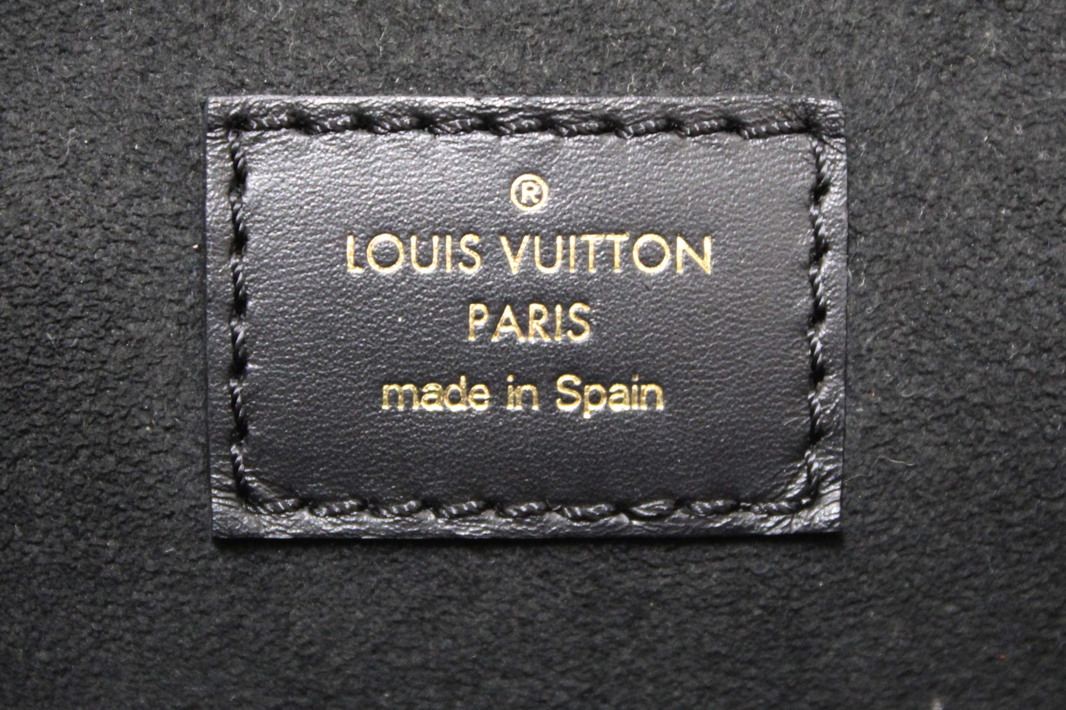 Authentic Louis Vuitton Black Monogram Empreinte Montsouris Backpack