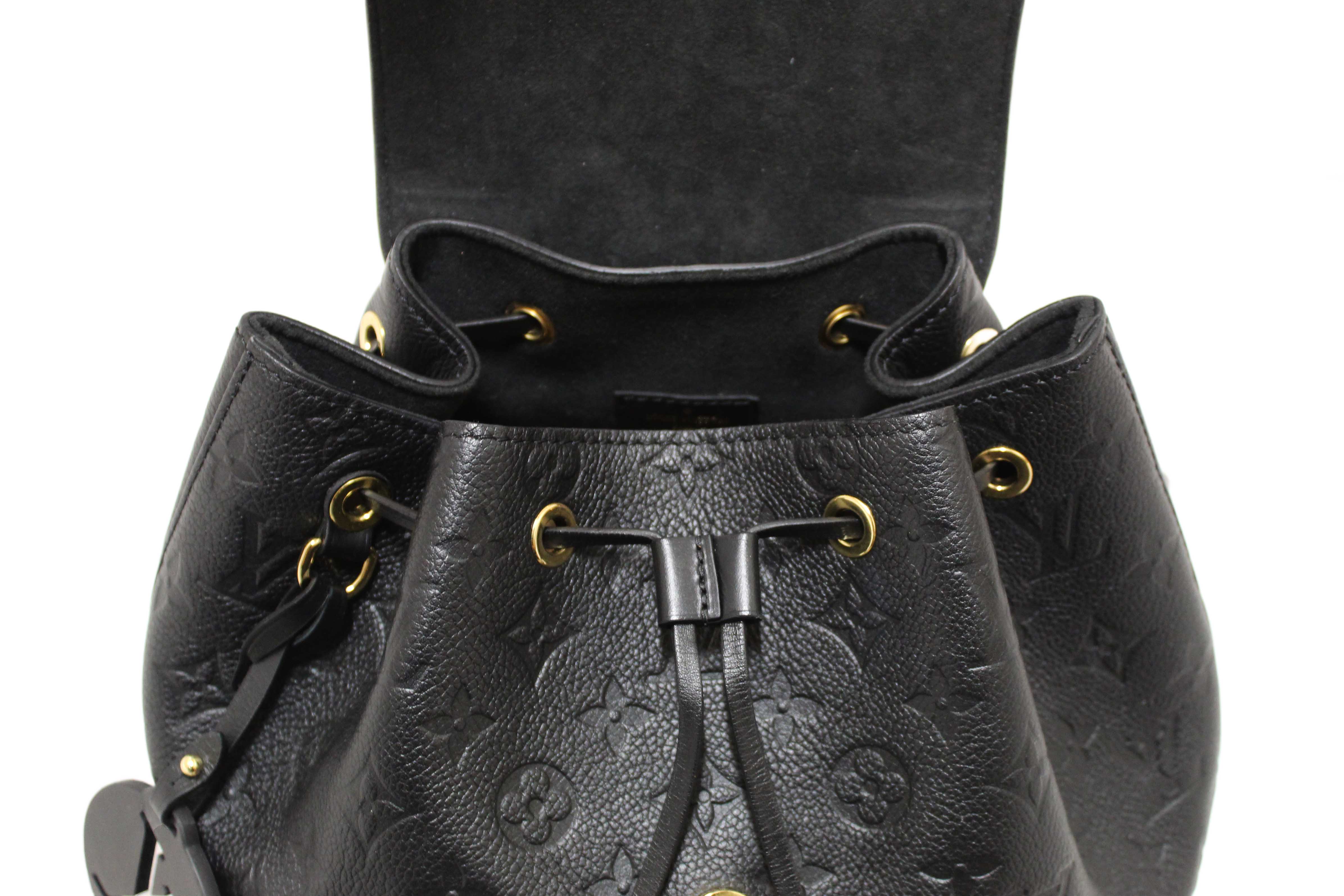 Authentic Louis Vuitton Black Monogram Empreinte Montsouris