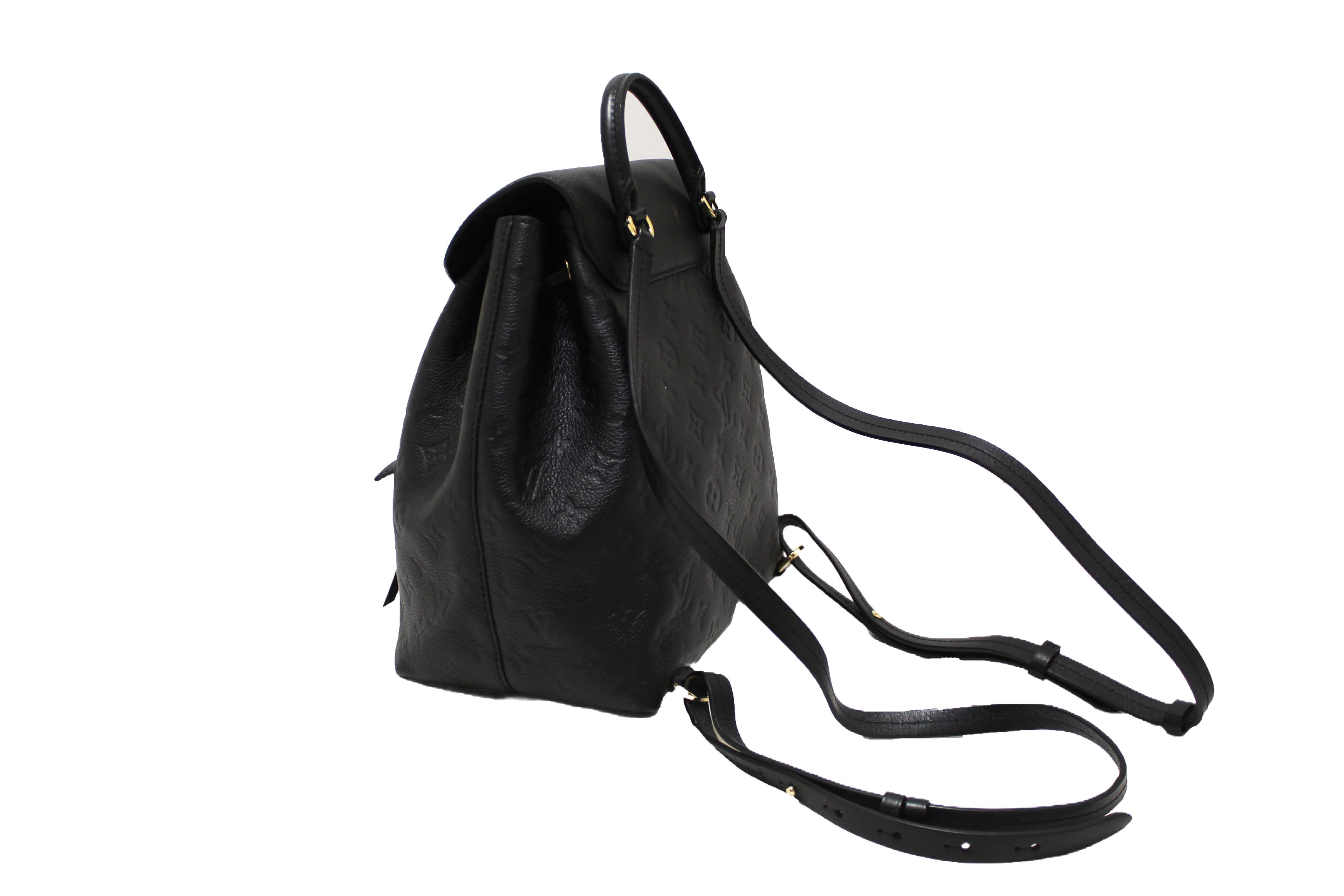 LOUIS VUITTON Montsouris Backpack Black Monogram Taurillon Leather