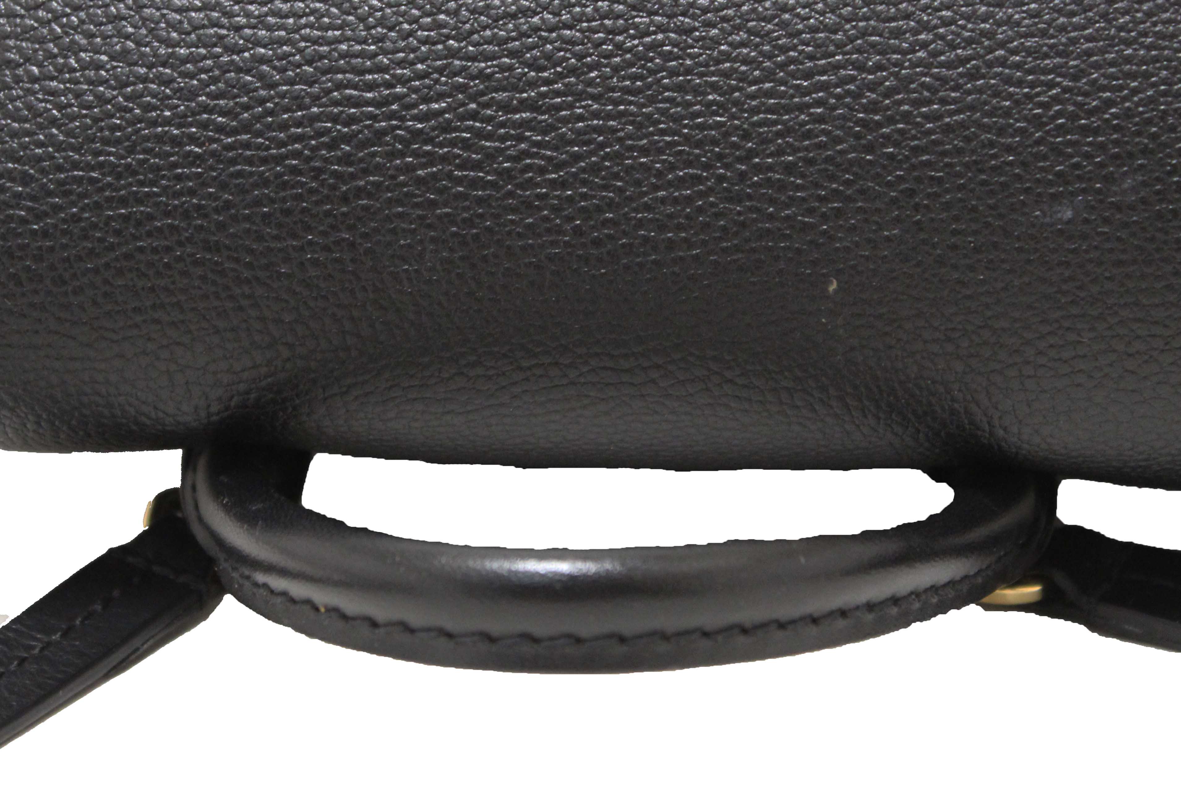 Authentic Louis Vuitton Black Monogram Empreinte Montsouris Backpack