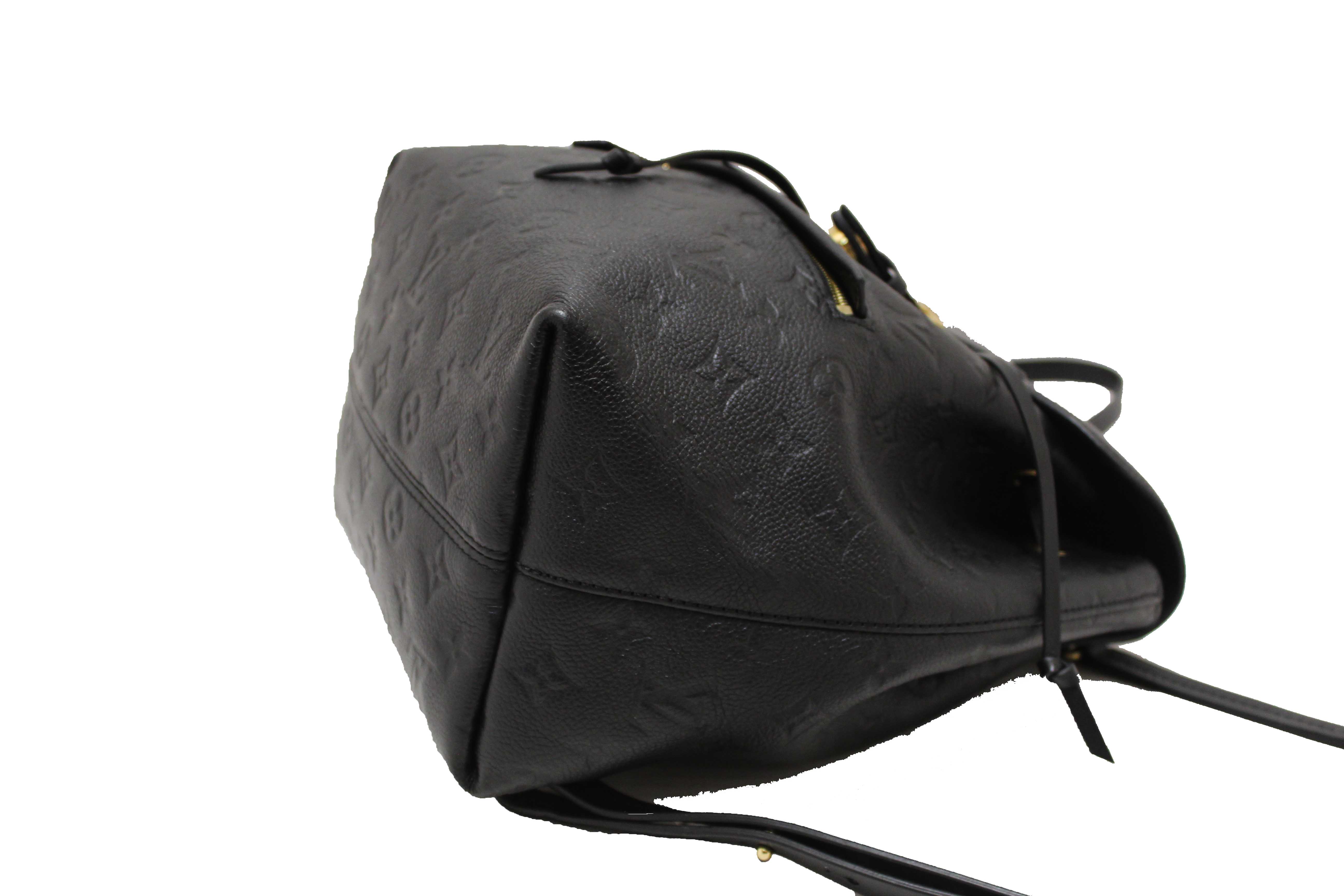 Authentic Louis Vuitton Black Monogram Empreinte Montsouris Backpack