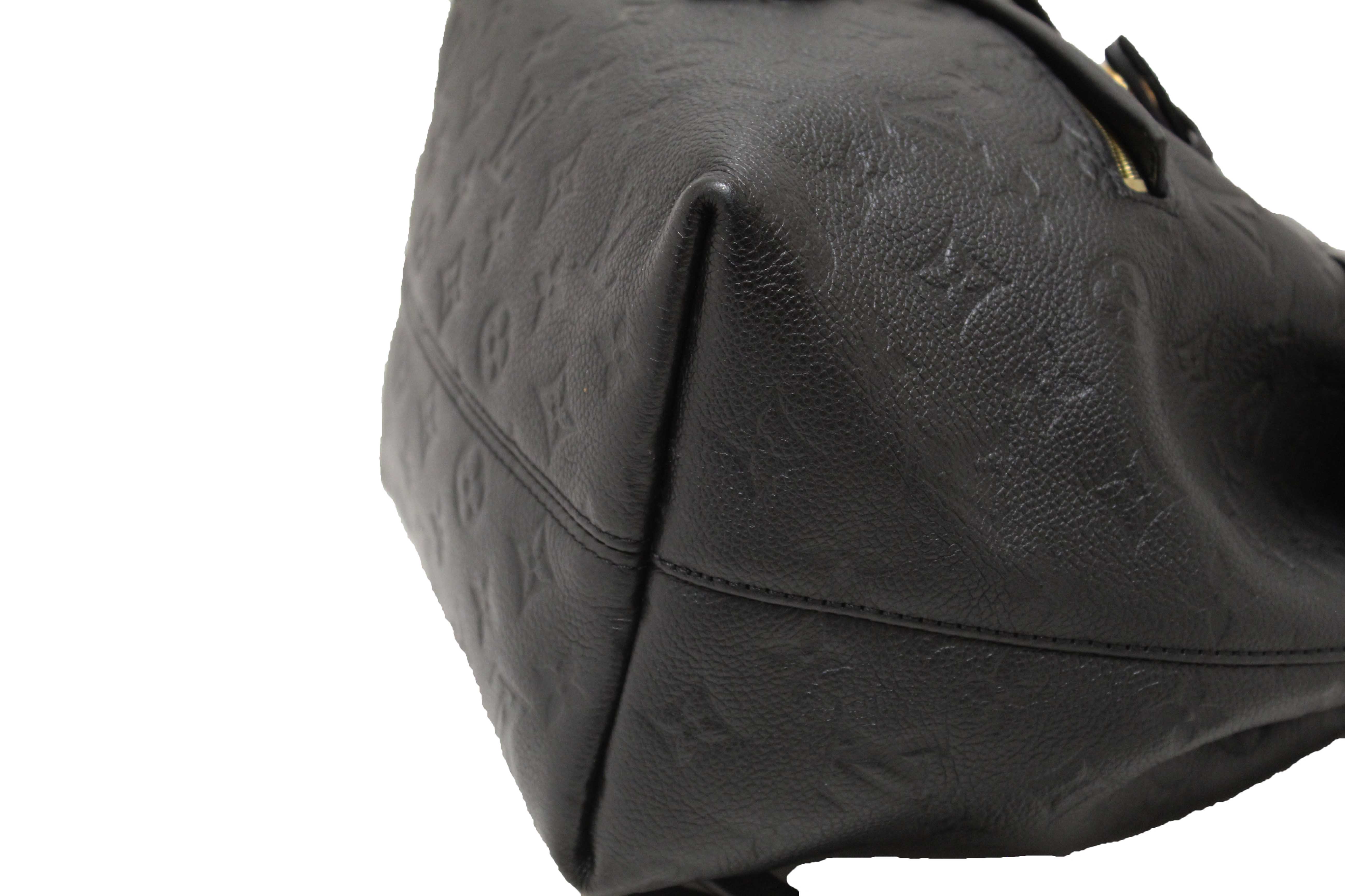 Authentic Louis Vuitton Black Monogram Empreinte Montsouris Backpack
