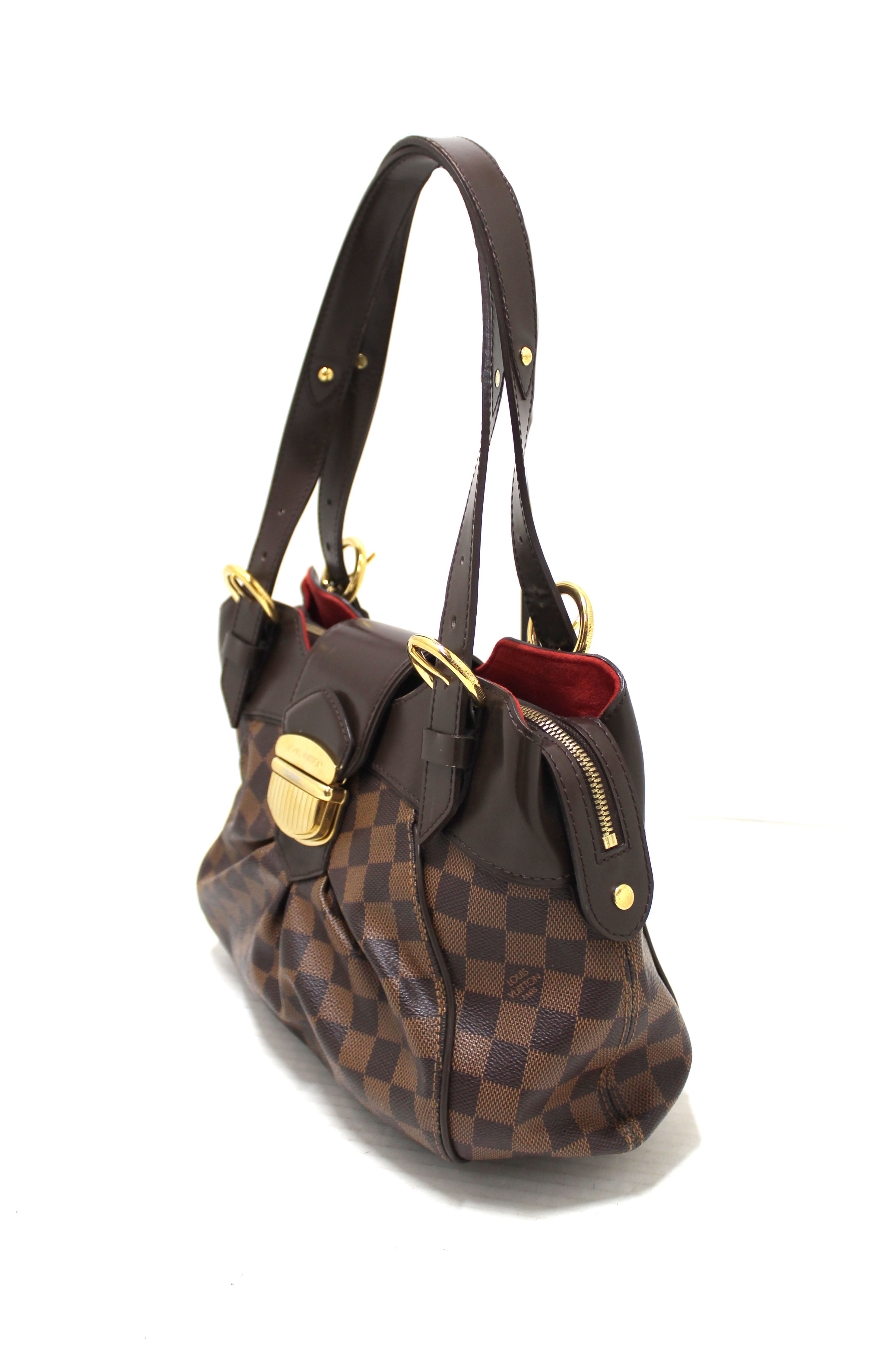 Authentic Louis Vuitton Damier Ebene Sistina MM Shoulder Bag