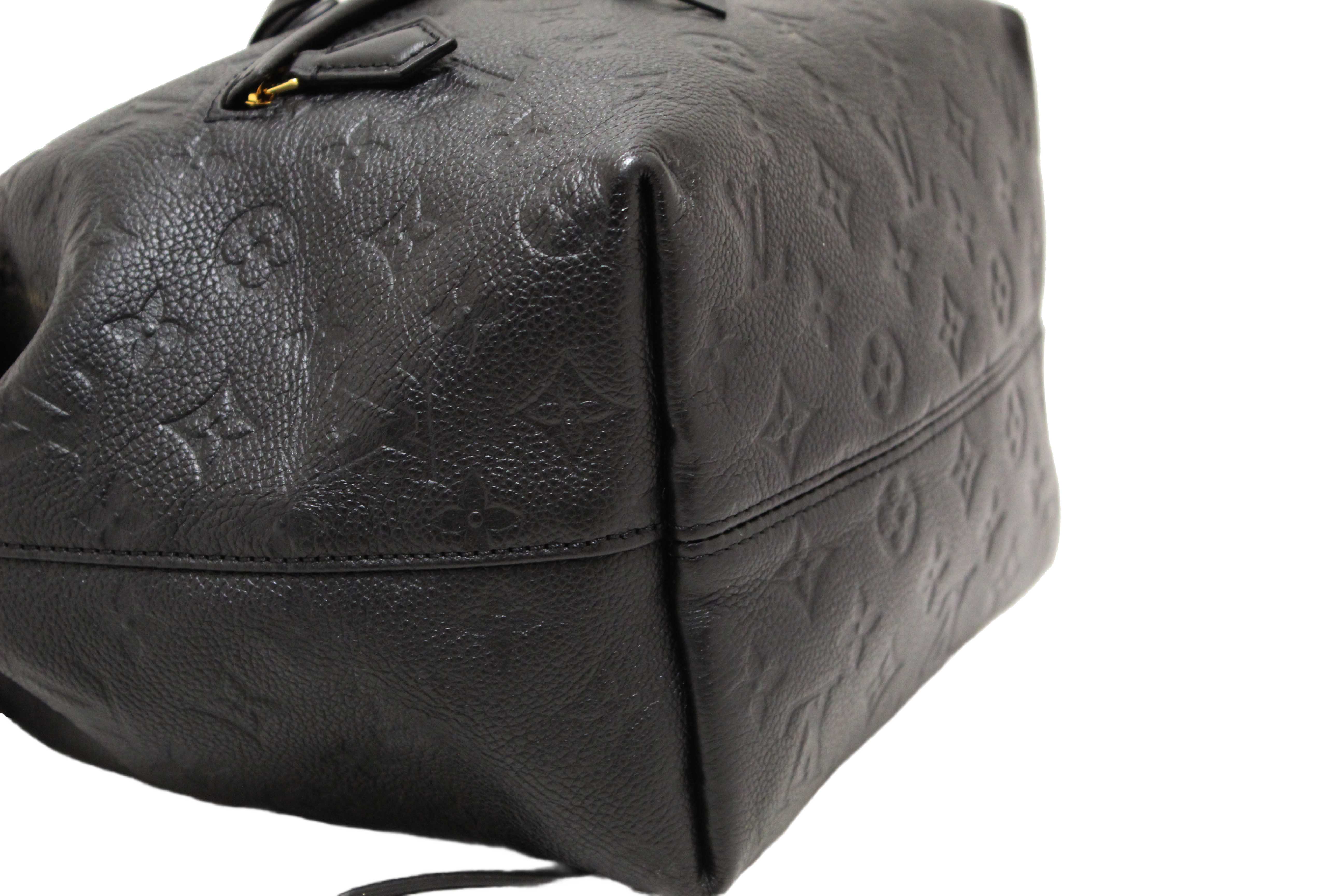 Authentic Louis Vuitton Black Monogram Empreinte Montsouris Backpack