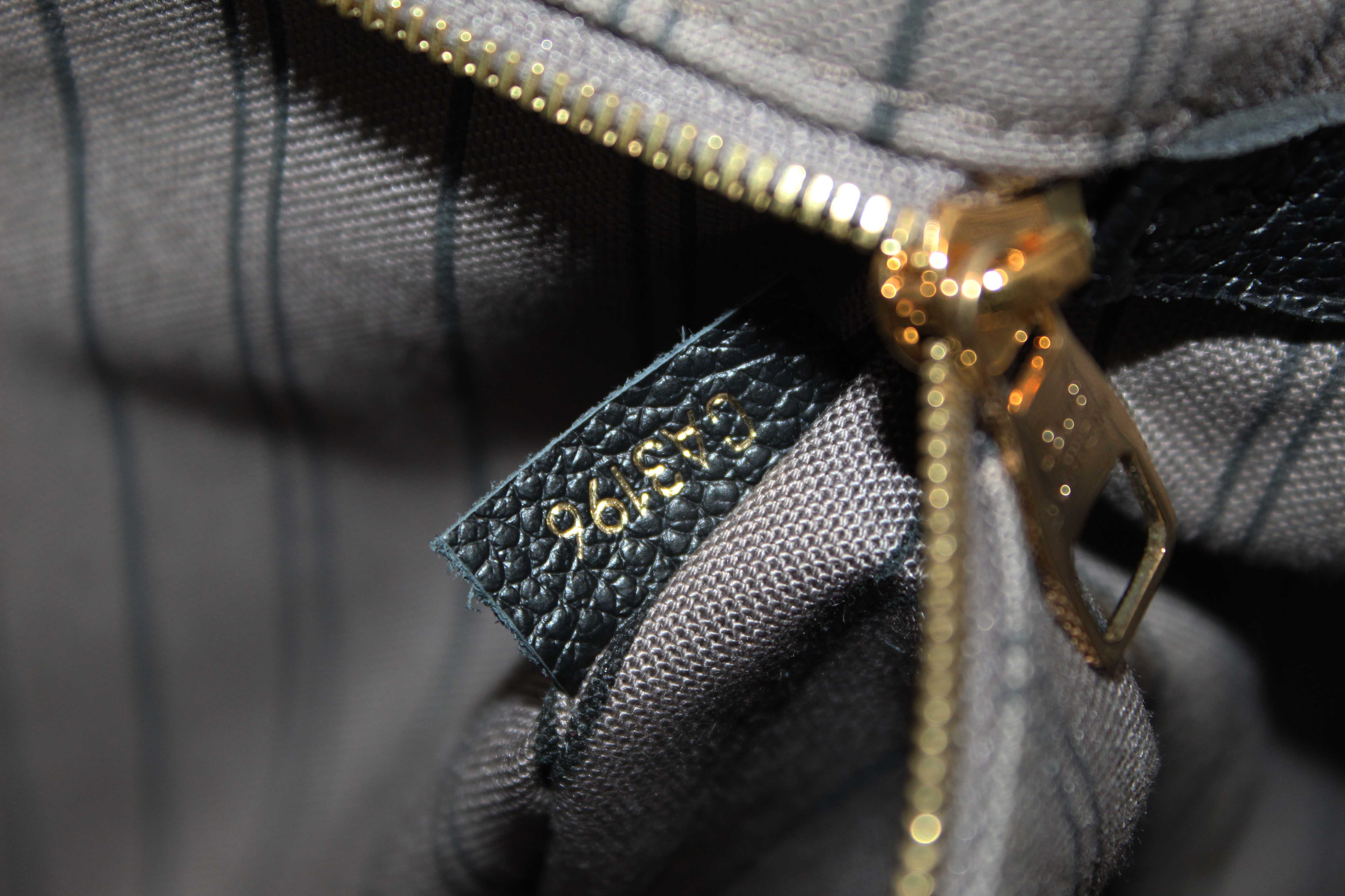 Authentic Louis Vuitton Black Monogram Empreinte Bagatelle Bag